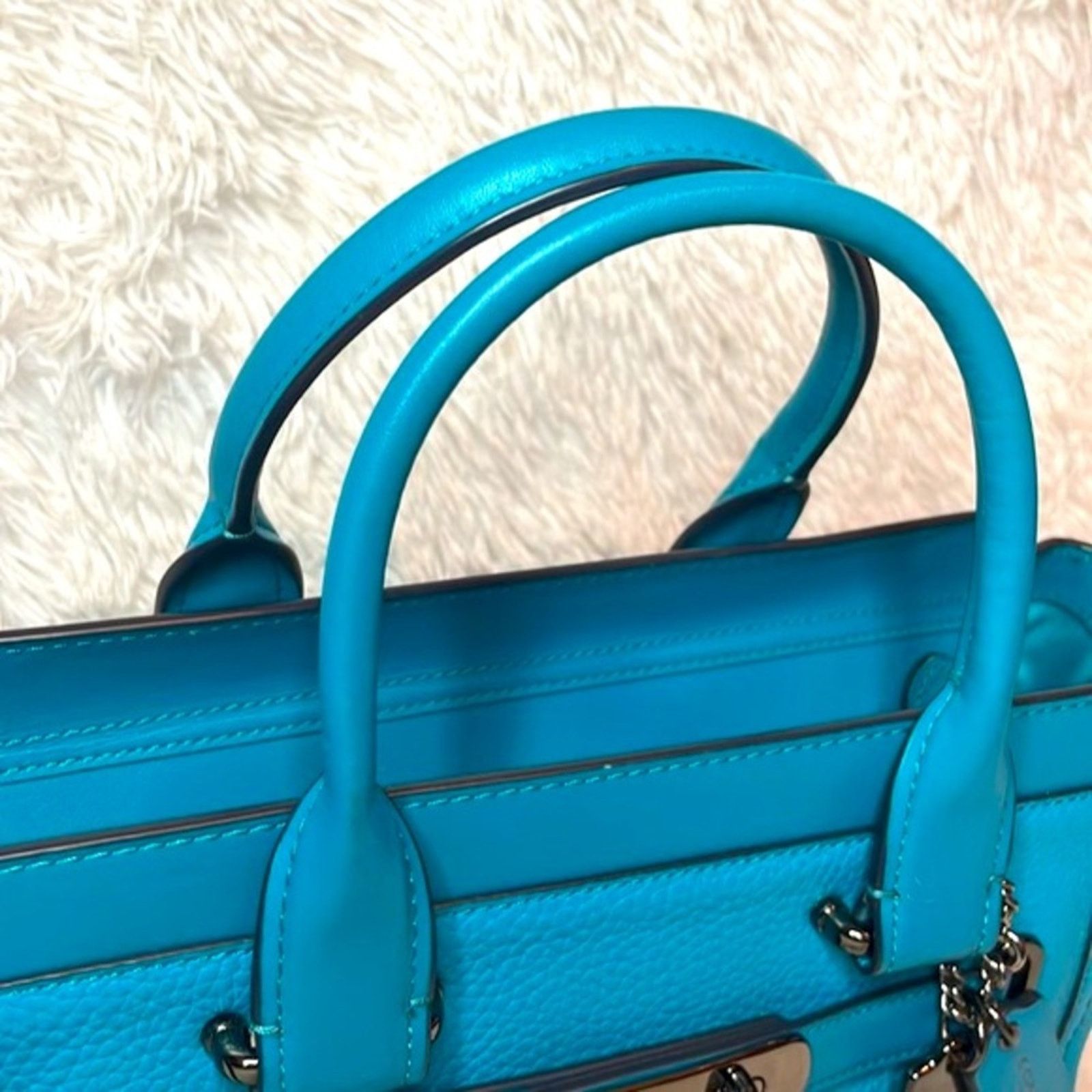 Coach Coach Swagger 27 Satchel Crossbody + Wallet Set Turquoise Size ONE SIZE - 7 Thumbnail