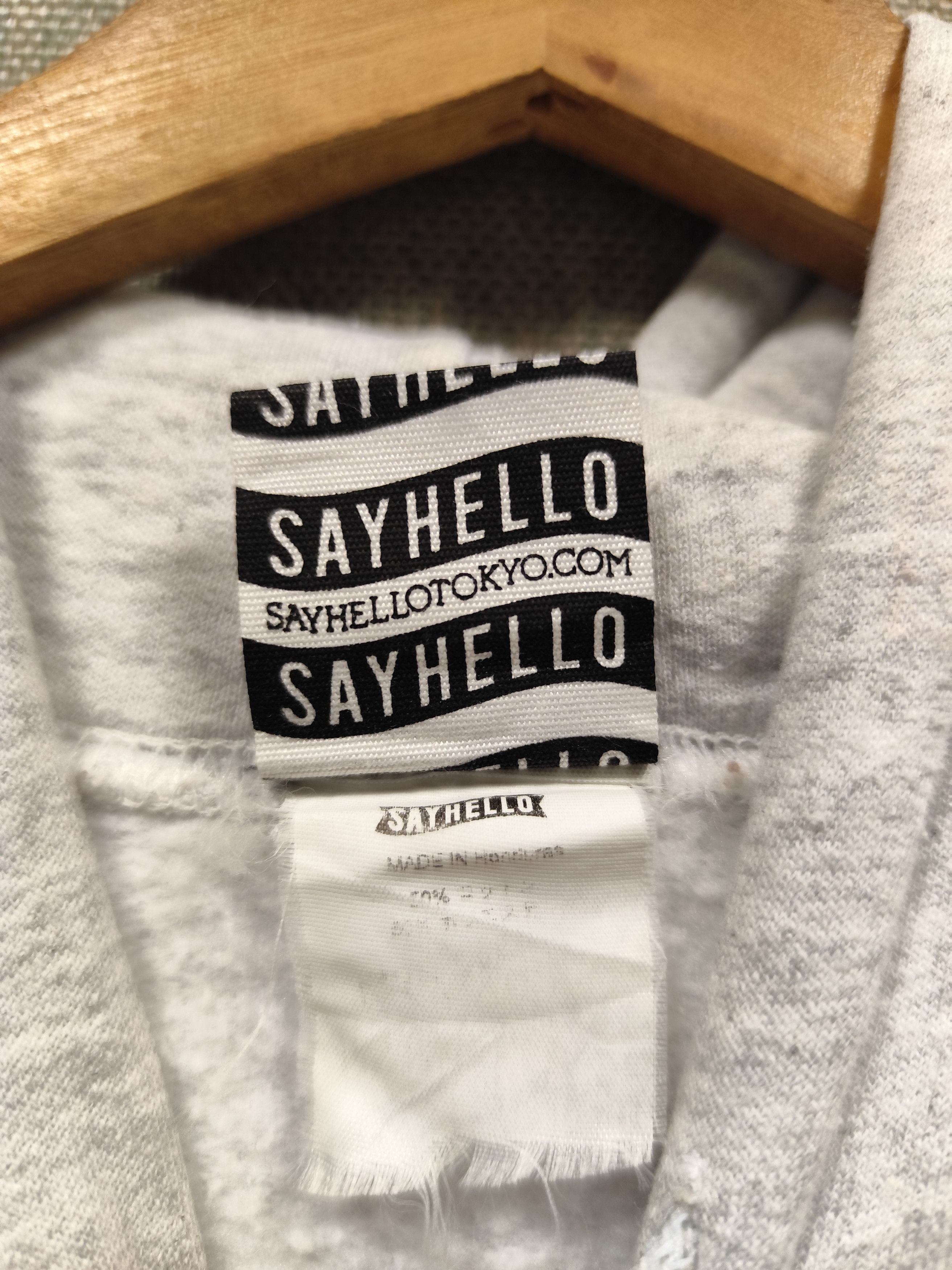 SAYHELLO Vintage sweatshirt hoodie say hello Size US M / EU 48-50 / 2 - 6 Thumbnail