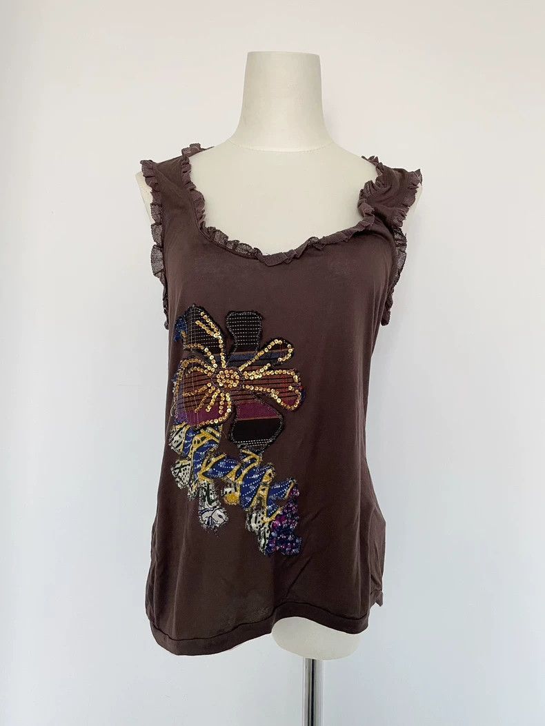 Kenzo Kenzo Floral Embroidered Beaded Vest- DMC Size US S / EU 44-46 / 1 - 1 Thumbnail