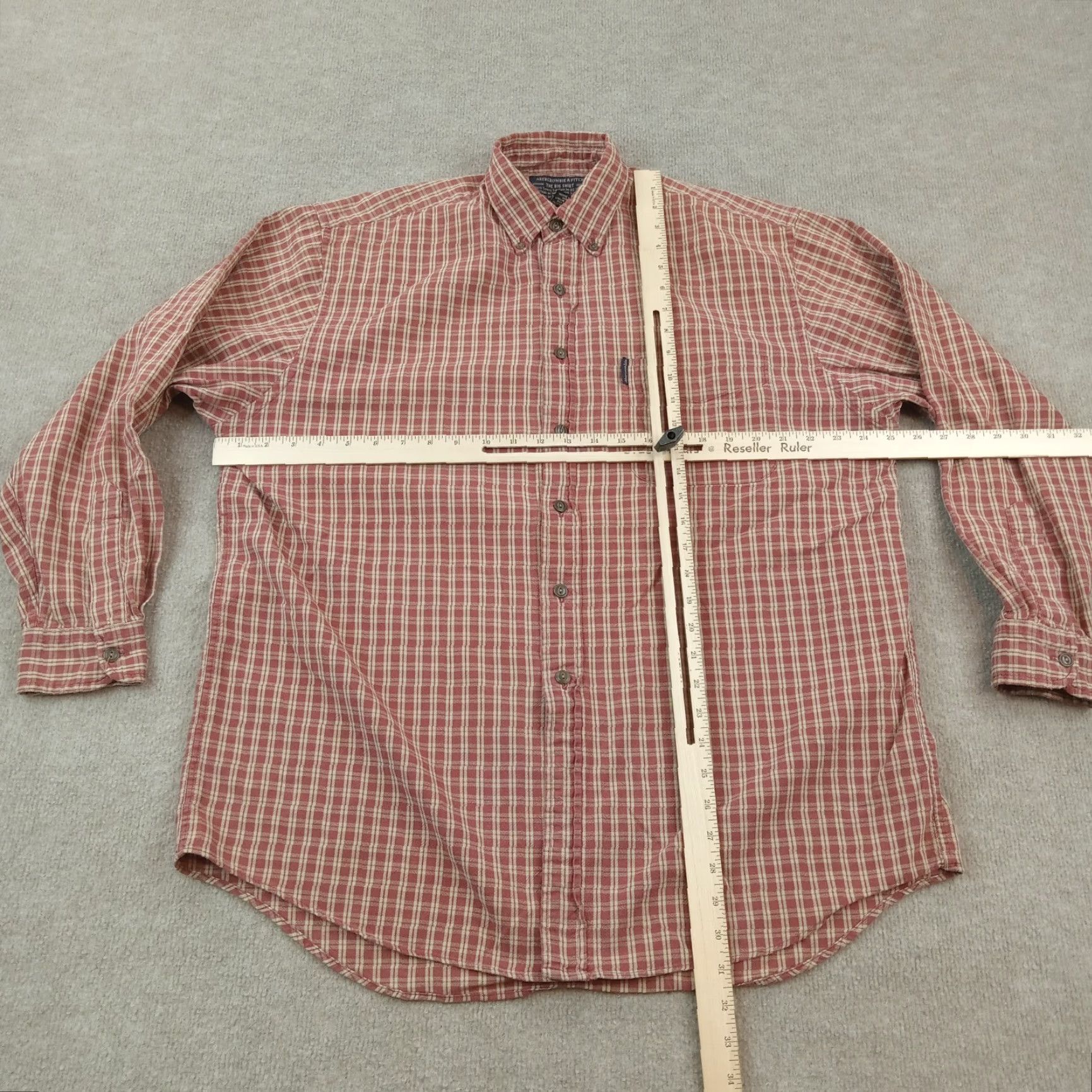 Abercrombie & Fitch Abercrombie & Fitch Flannel Shirt Men Medium Red Plaid Long Sleeve Button-Up Cotton Size US M / EU 48-50 / 2 - 2 Thumbnail