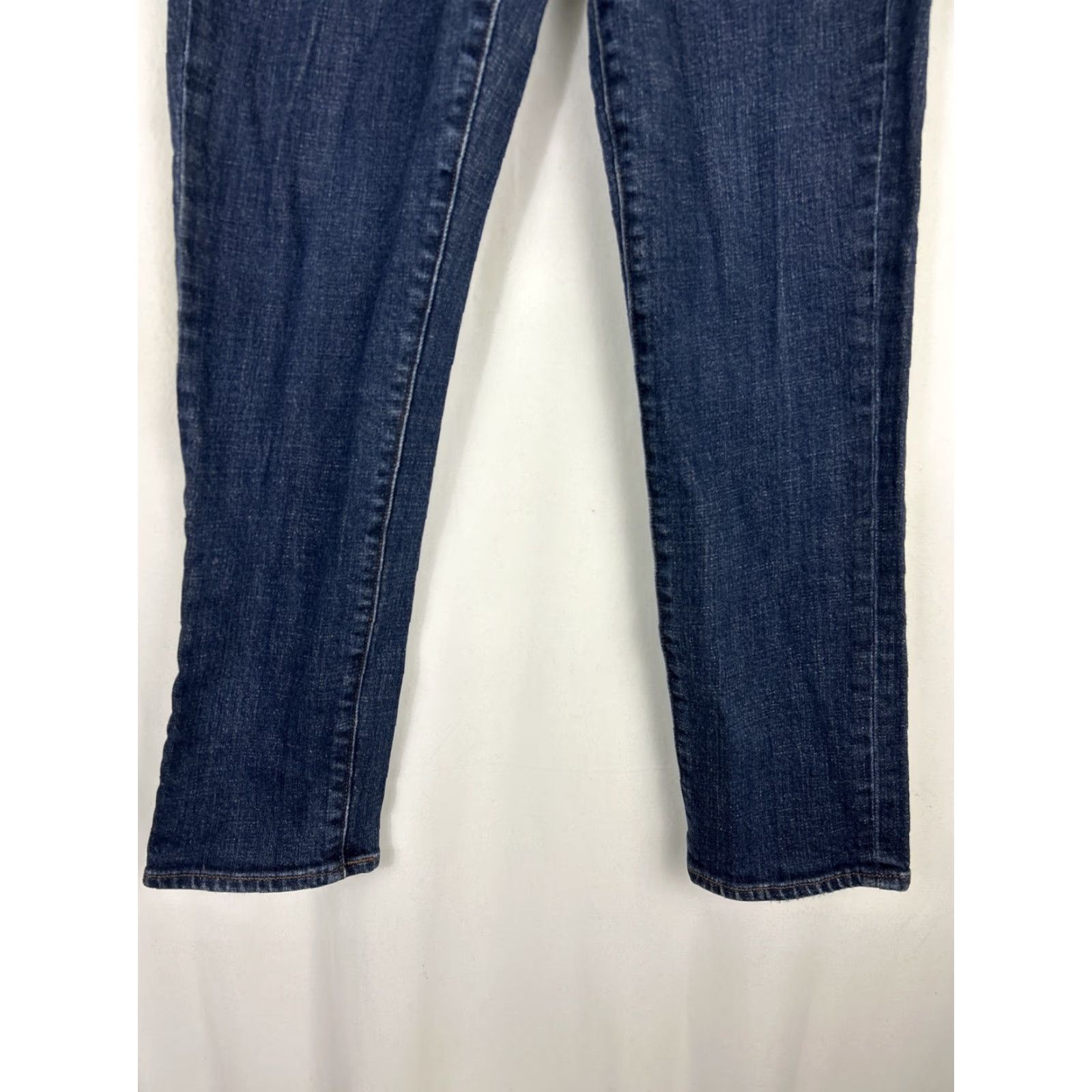 J.Crew J.CREW Jeans Womens 32x27 Toothpick Dark Wash Blue Denim Mid Rise Stretch Size 24" / US 00 / IT 34 - 2 Thumbnail
