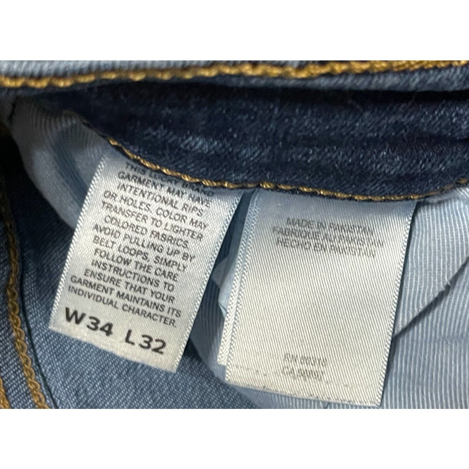 Lucky Brand Lucky Brand Jeans Mens 34/32 Blue Denim 410 Athletic Straight Straight Jeans Denim 5-Pocket Regular Rise Mid Vintage No Size US 34 / EU 50 - 6 Thumbnail