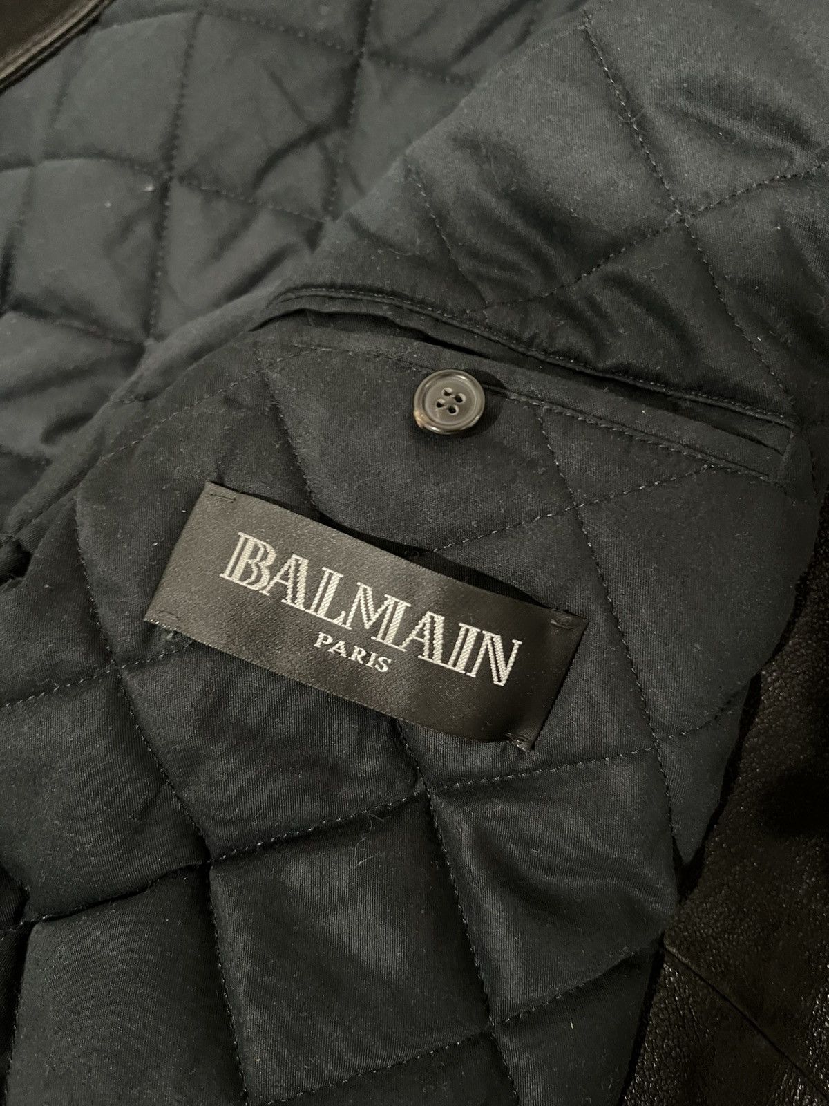 Balmain AW12 Biker Fencing Asymmetric Paneled Leather Jacket (50) Size US M / EU 48-50 / 2 - 11 Thumbnail