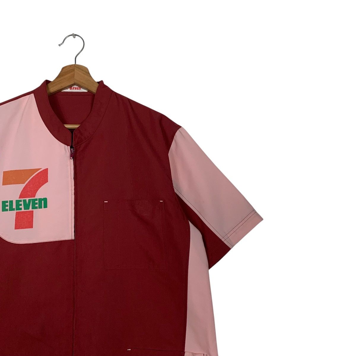 Japanese Brand 7-ELEVEN Short Sleeve Uniform Jacket Work Jacket #2033-C88 Size US L / EU 52-54 / 3 - 5 Thumbnail