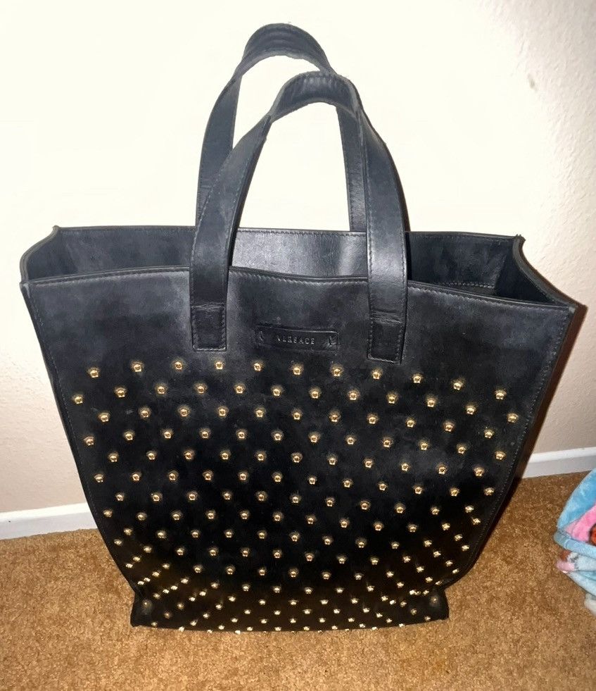 Versace VERSACE Medusa Stud leather tote bag LRG 2 Handled Purse Size ONE SIZE - 7 Thumbnail