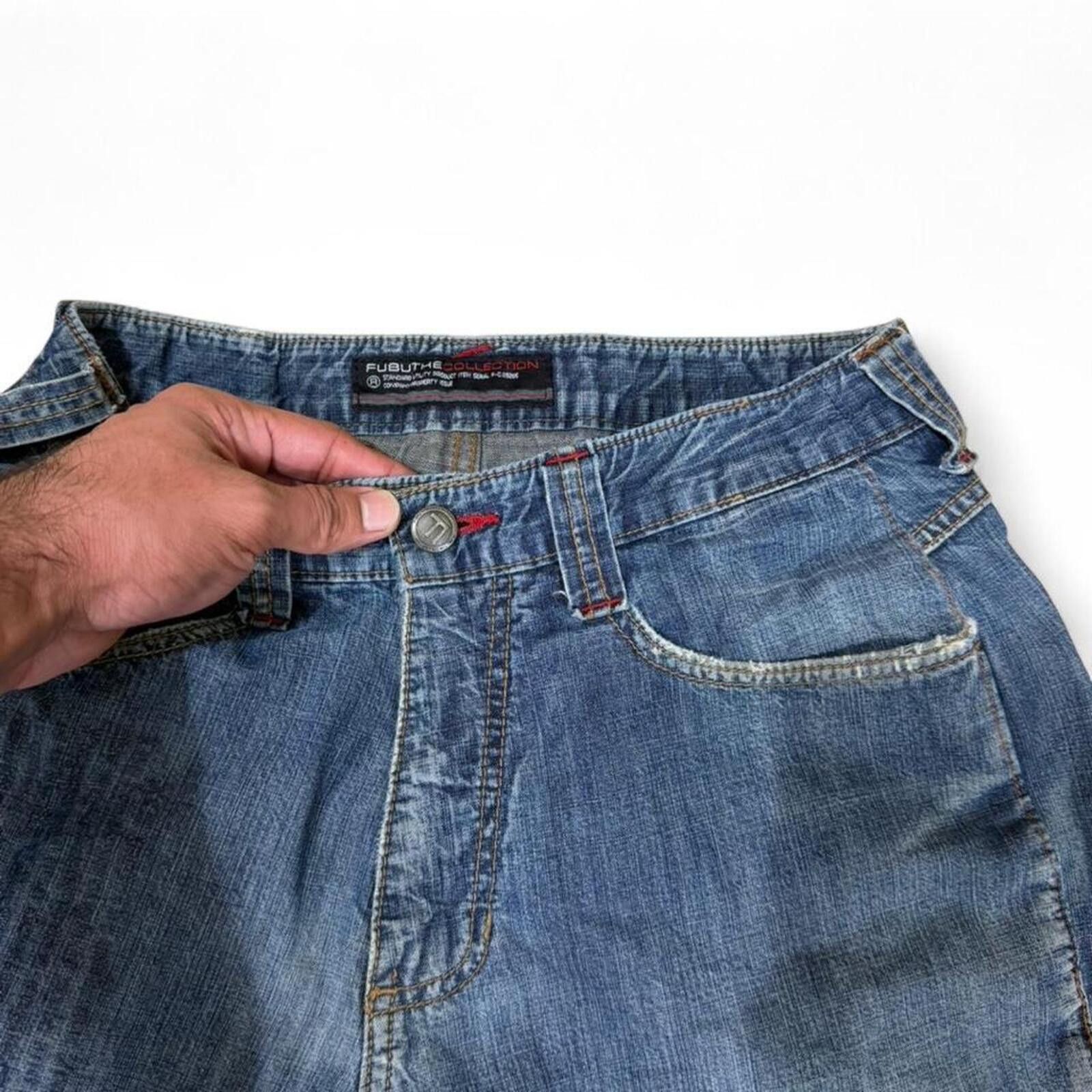 Fubu FUBU blue lightweight denim jeans with cool font design Size 27" / US 4 / IT 40 - 4 Thumbnail