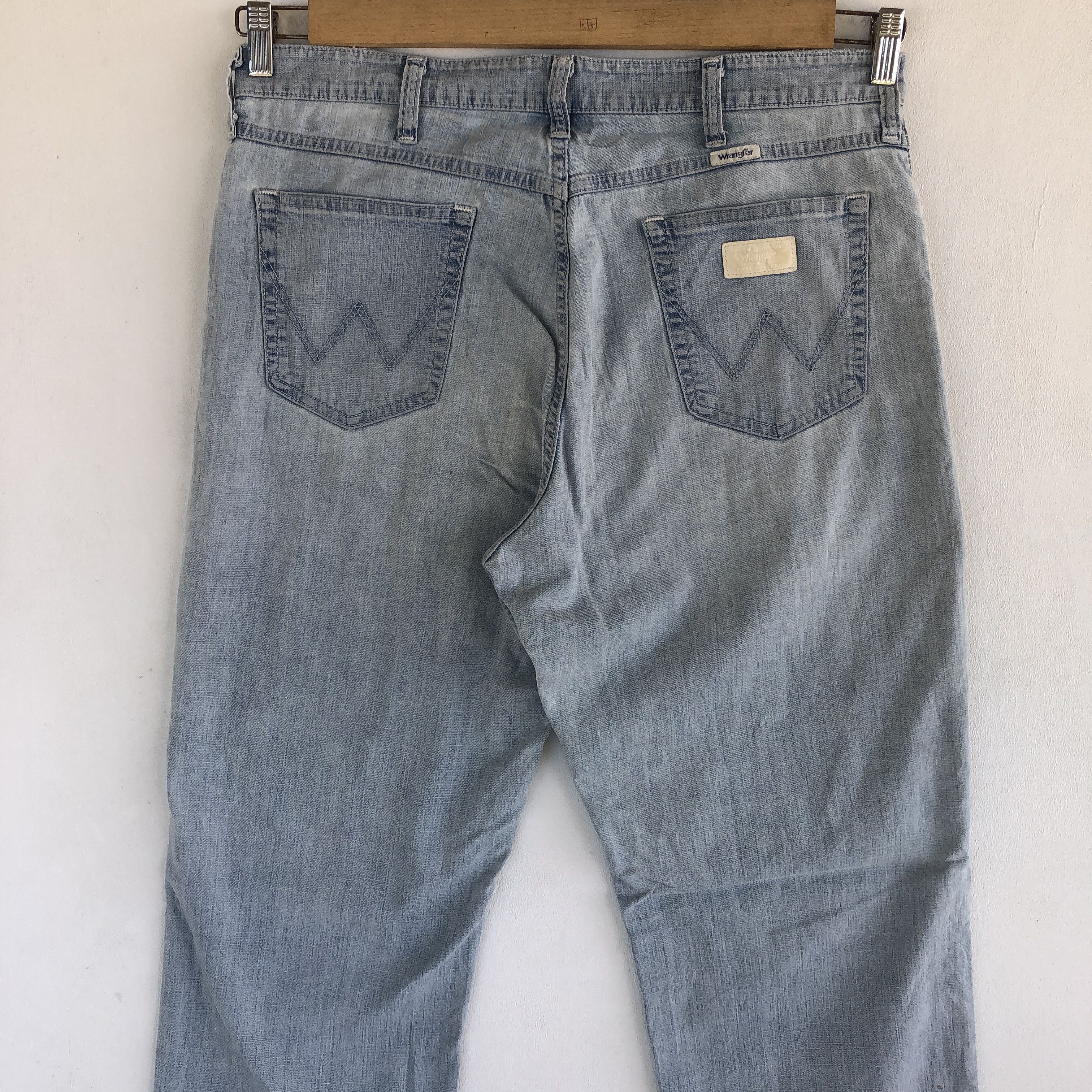 Jean Vintage Wrangler Light Wash Jeans Wrangler Denim Pants Size US 34 / EU 50 - 4 Thumbnail