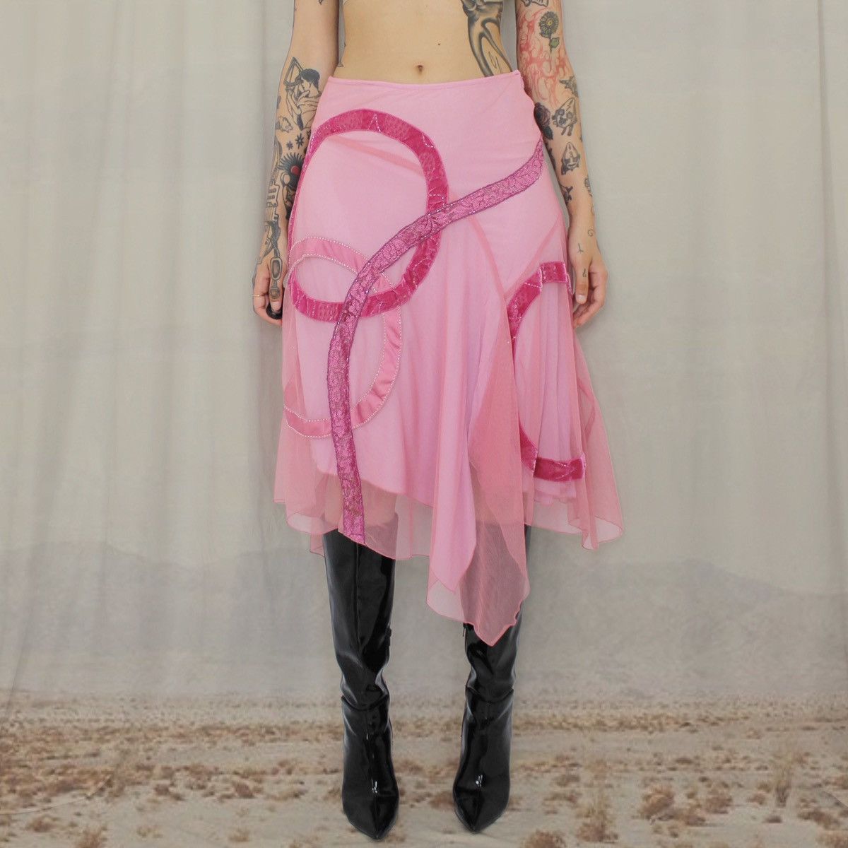 Vintage 🌺MAPAMUNDI PINK SKIRT🌺 Size 28" / US 6 / IT 42 - 1 Thumbnail