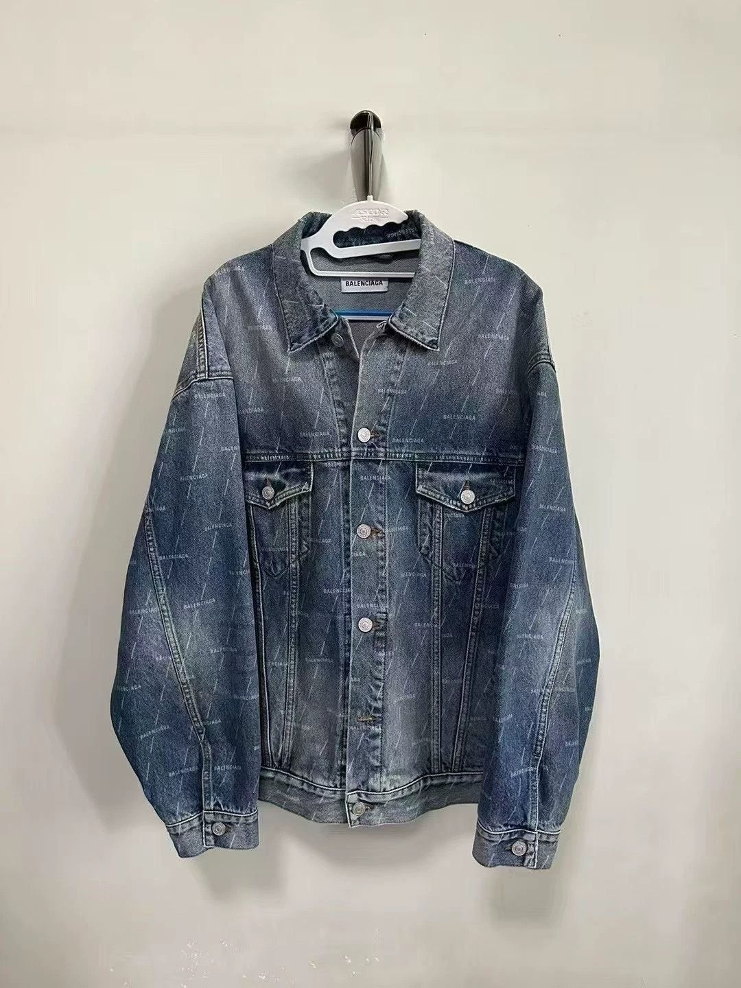 Balenciaga Denim Jacket with Text - dmc