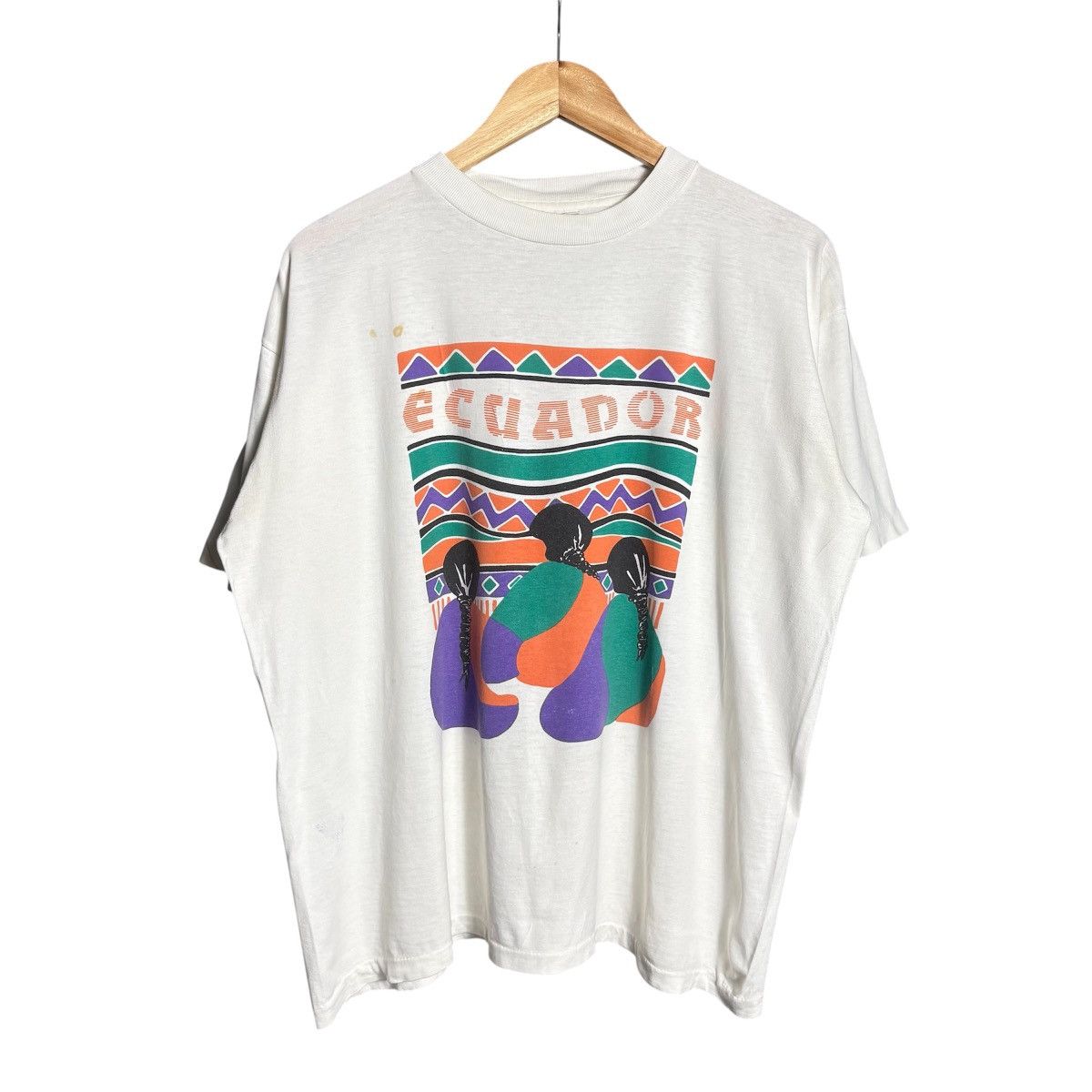 Vintage 90s Ecuador Single Stitch Graphic T-Shirt