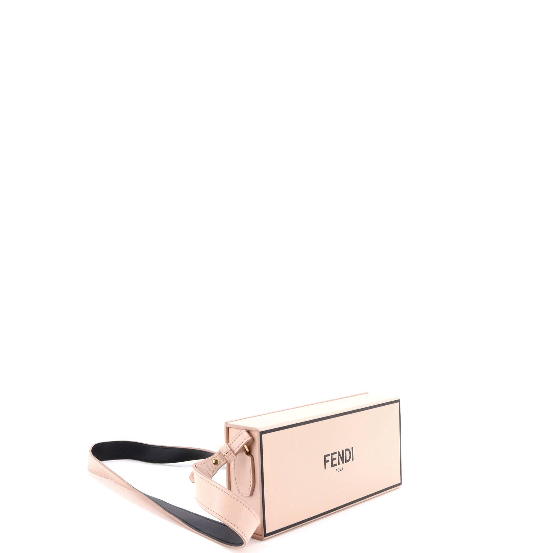 Fendi Logo Horizontal Box Crossbody Bag Leather Size ONE SIZE - 1 Thumbnail