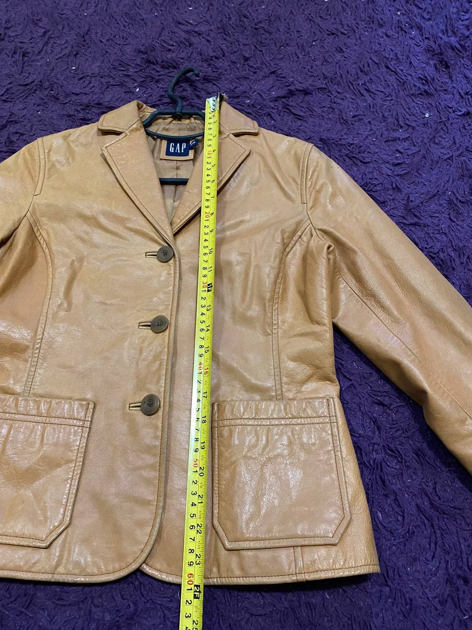 Gap Leather Jacket Button Ups Y2K GAP Vintage Size XS / US 0-2 / IT 36-38 - 13 Thumbnail