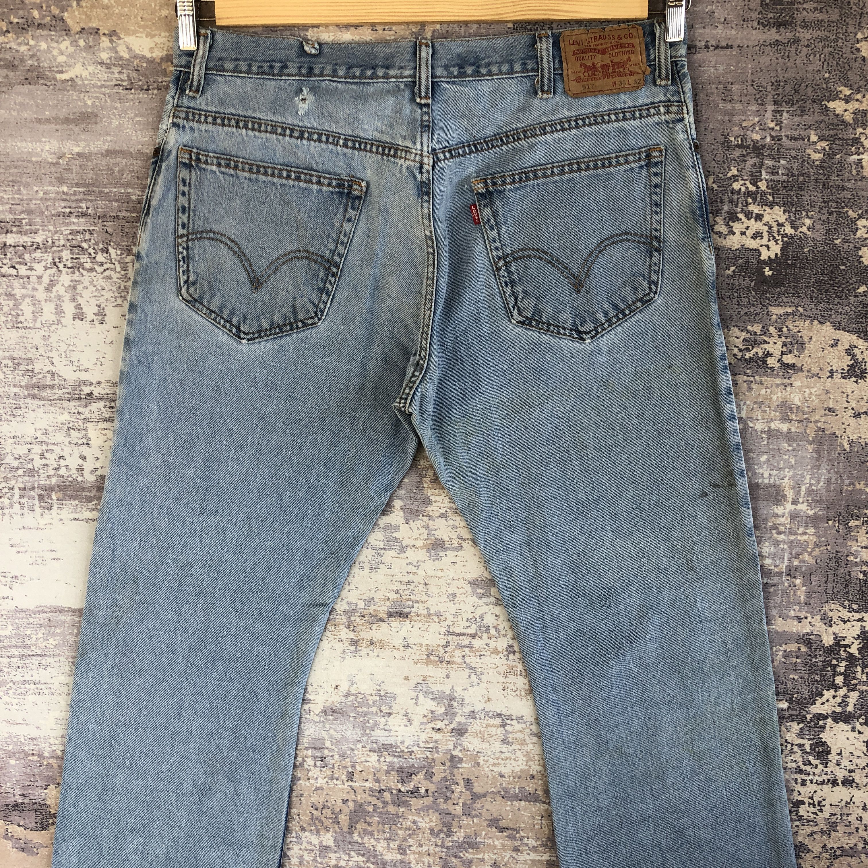 Levi's Vintage Levis 517 Flare Jeans Levi's Faded Boot Cut Denim Size US 36 / EU 52 - 4 Thumbnail