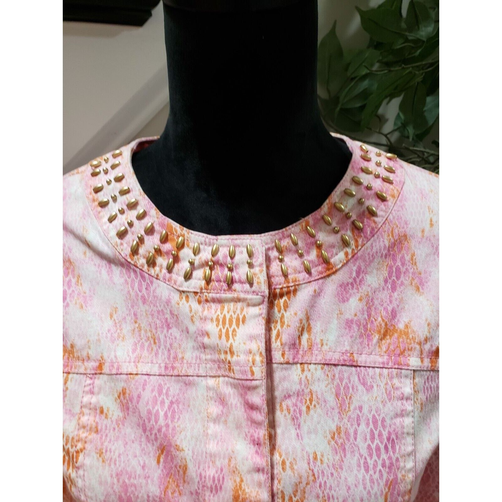 Other Lara Lane Snake Cotton Long Sleeve Snap Front Jacket Size 8 Size M / US 6-8 / IT 42-44 - 2 Thumbnail