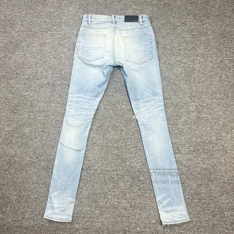 Amiri Amiri Size 30 Classic OG old white leather stitching blue c Size US 30 / EU 46 - 2 Thumbnail
