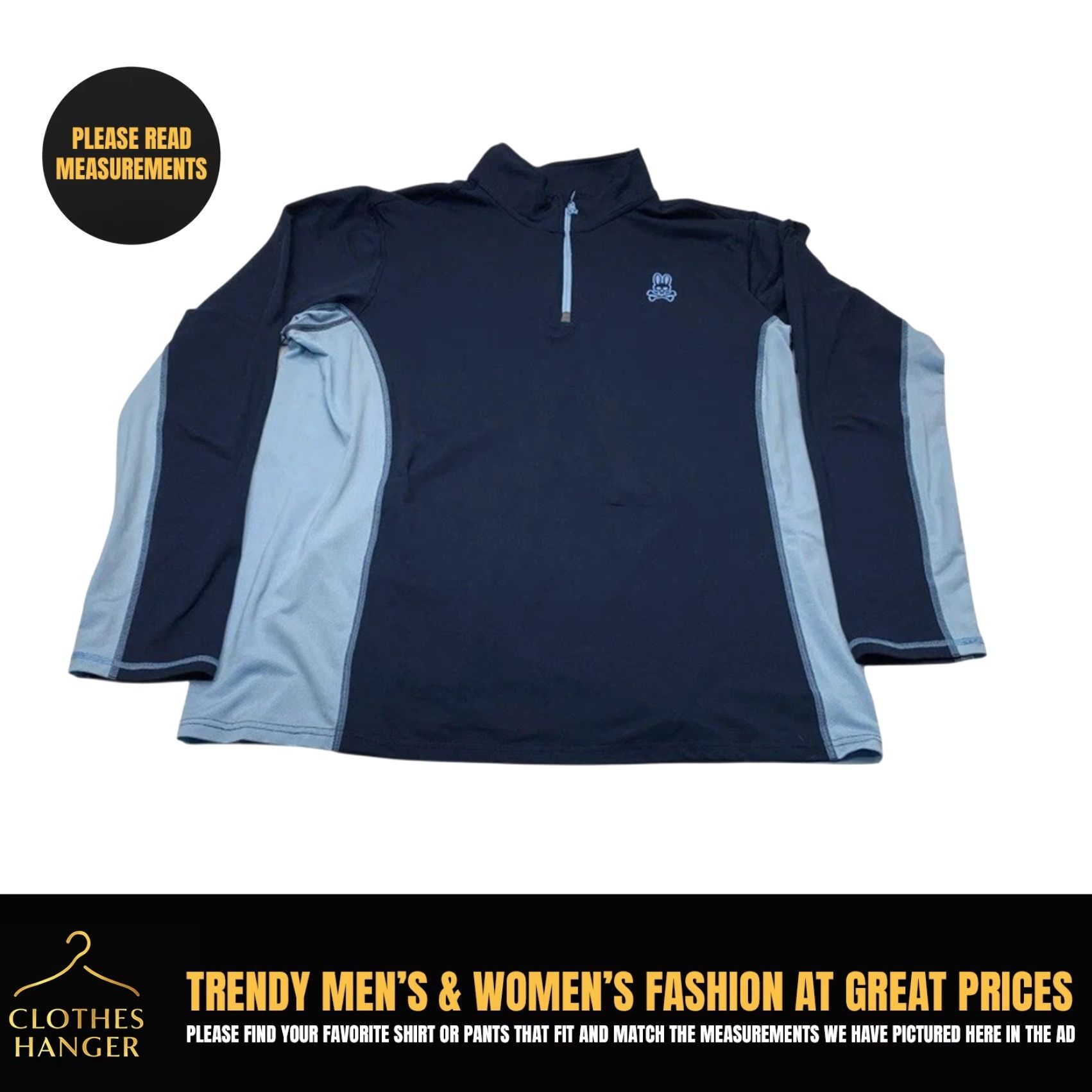 Psycho Bunny Psycho Bunny Performance 1/4 Zip Pullover Men's Large Stretch Sweatshirt 8490 Size US L / EU 52-54 / 3 - 2 Thumbnail