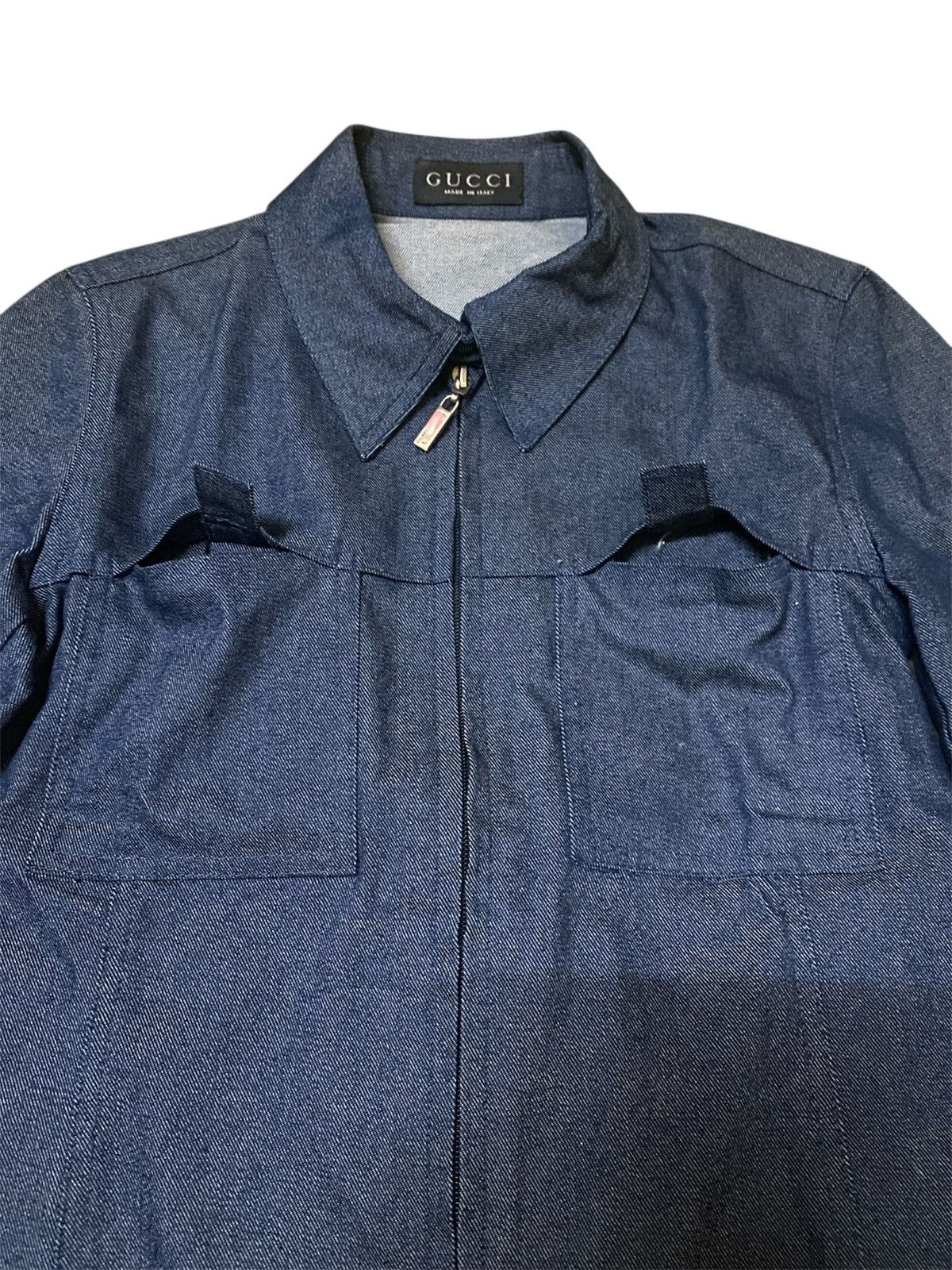 Gucci Gucci Double Pocket Pullover Zipper Denim Jacket Size XS / US 0-2 / IT 36-38 - 4 Thumbnail