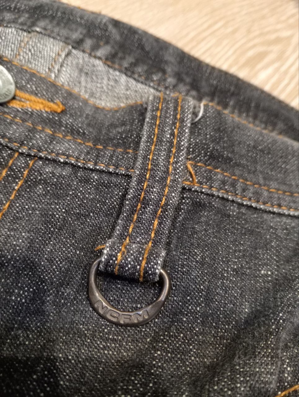 Nicole Club NICOLE CLUB FOR MEN JAPAN LEATHER LINING DENIM FLARED PANTS Size US 34 / EU 50 - 6 Thumbnail