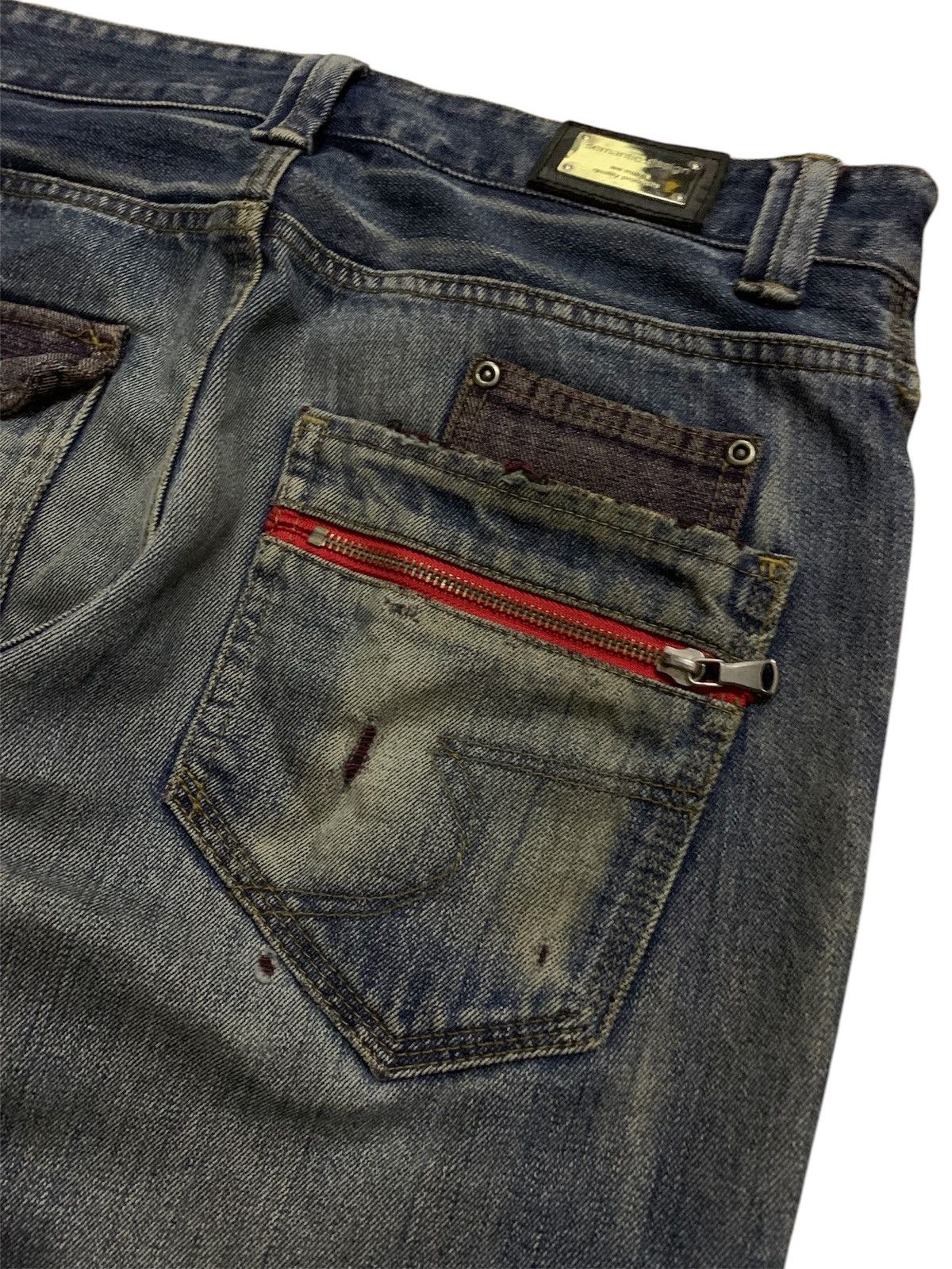semanticdesign 💥Avant-Garde Flare Semantic design Ripped Denim Pant Size US 32 / EU 48 - 2 Thumbnail