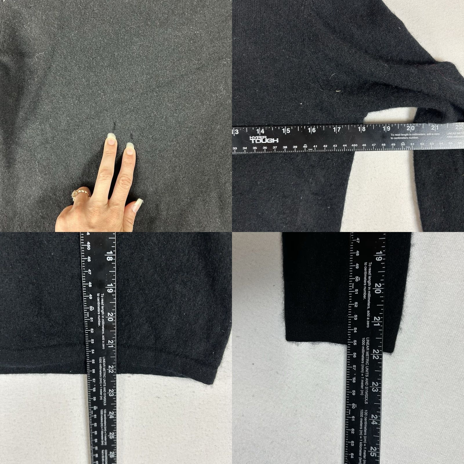 Vintage VINTAGE CH Classics Cashmere Turtleneck Sweater Women's Petite Medium PM Black FLAWED Size M / US 6-8 / IT 42-44 - 8 Thumbnail