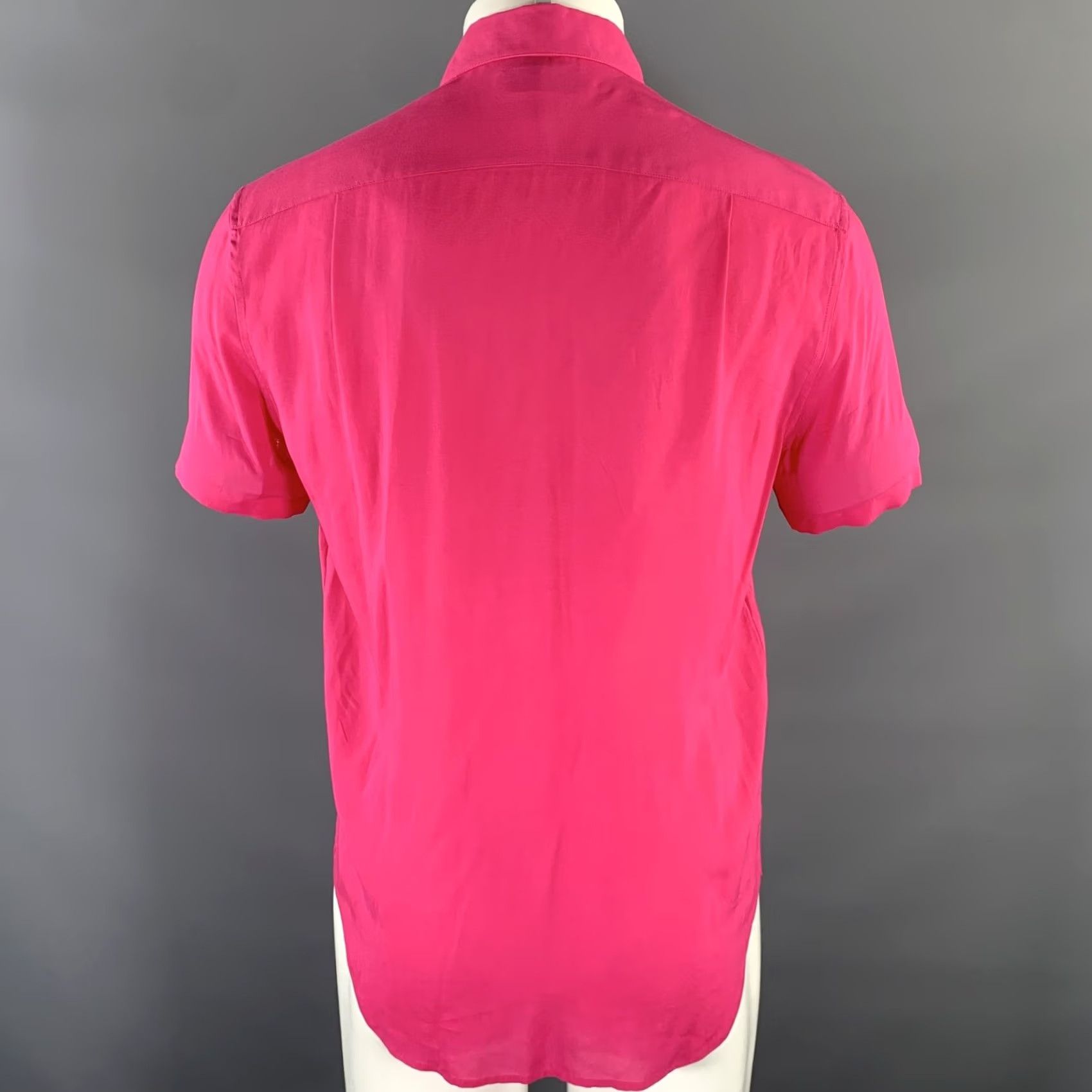 Yves Saint Laurent SAINT LAURENT Pink Short Sleeve Shirt S Men Vintage? Size US S / EU 44-46 / 1 - 3 Thumbnail