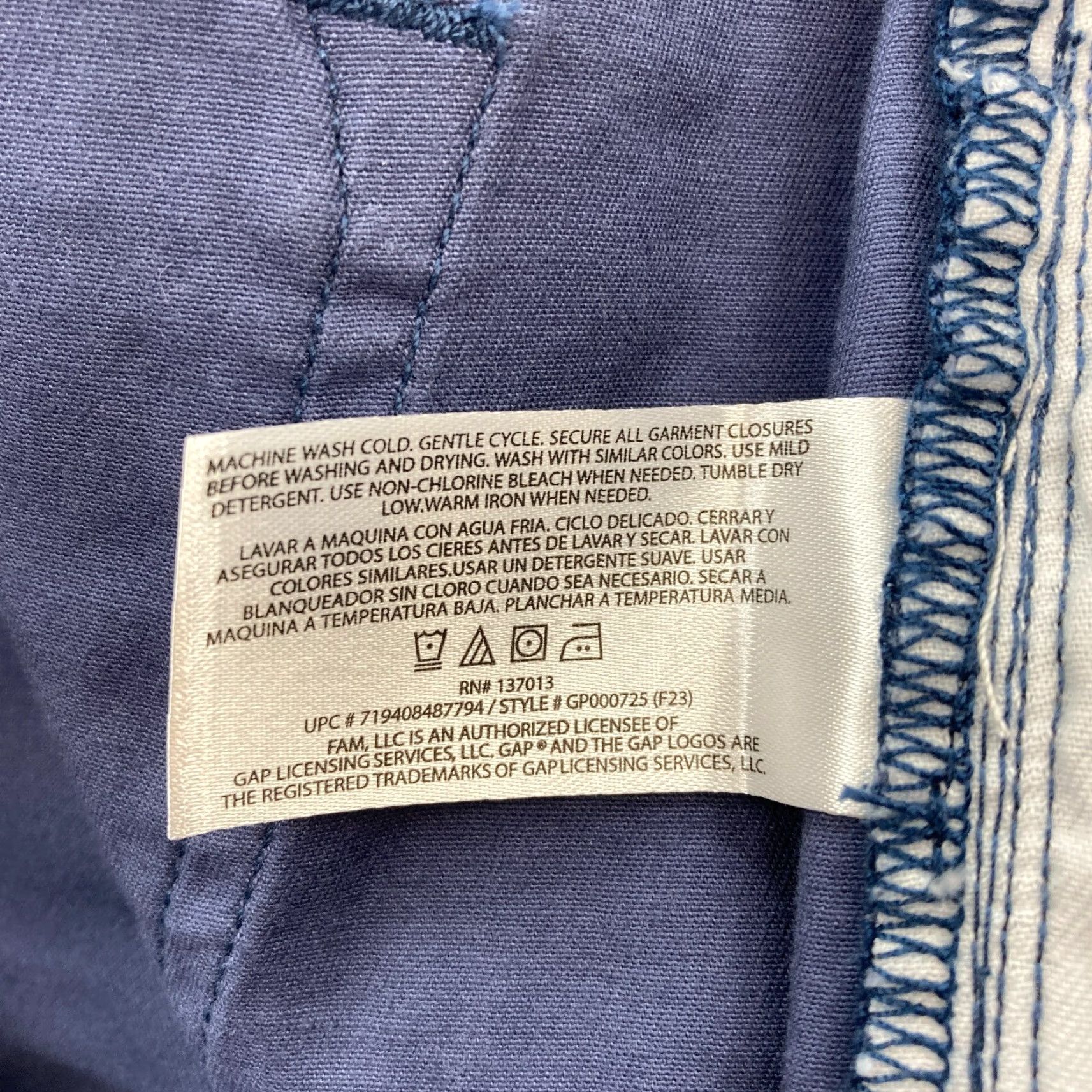 Gap GAP 5 Pocket Pant Mens Slim Fit Straight Leg Blue Twill Chino 40x32 NWT Size US 40 / EU 56 - 5 Thumbnail