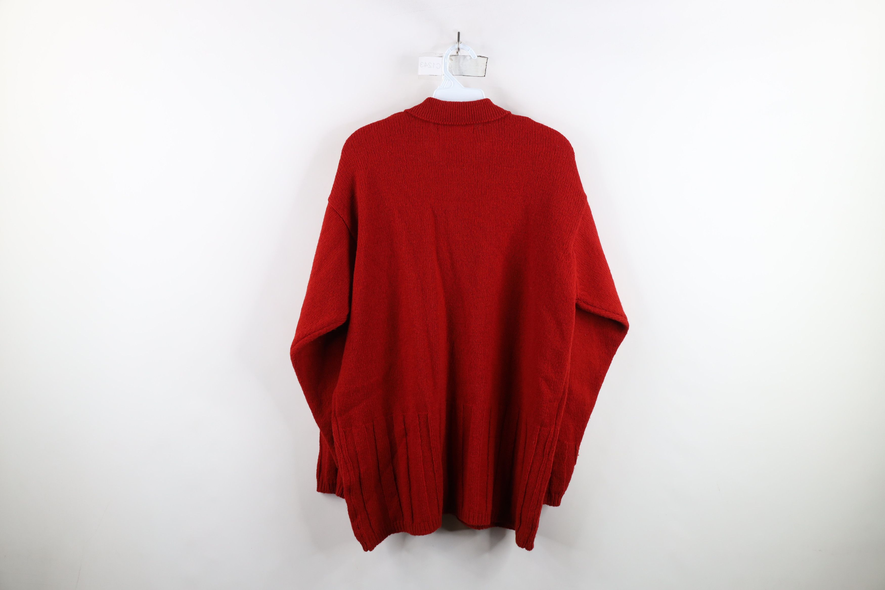 Vintage Vintage 90s Streetwear Scotland Wool Collared Tunic Sweater Size L / US 10 / IT 46 - 10 Thumbnail