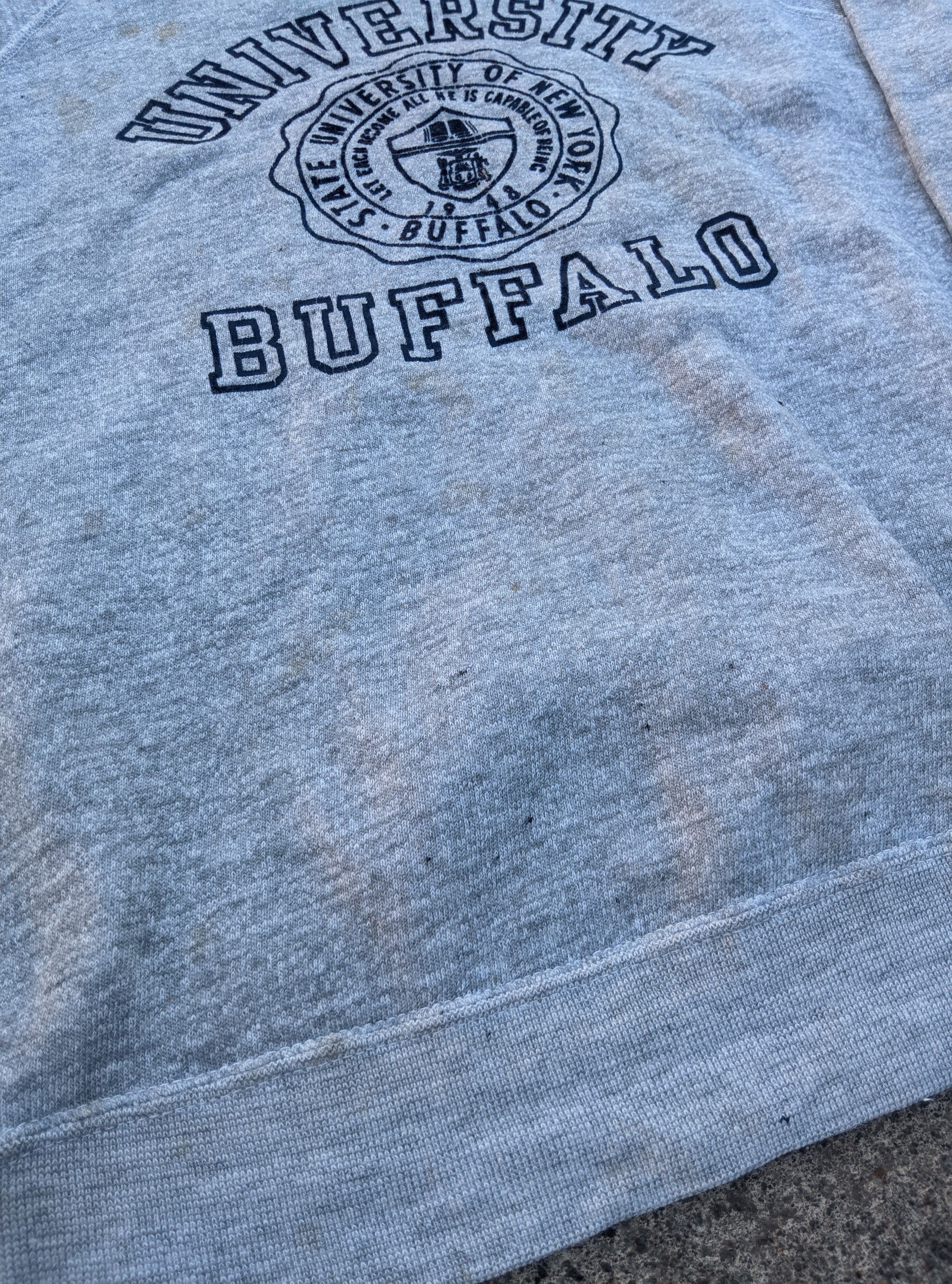Vintage Vintage 60s distressed Buffalo university sweatshirt thrash Size US XL / EU 56 / 4 - 7 Thumbnail