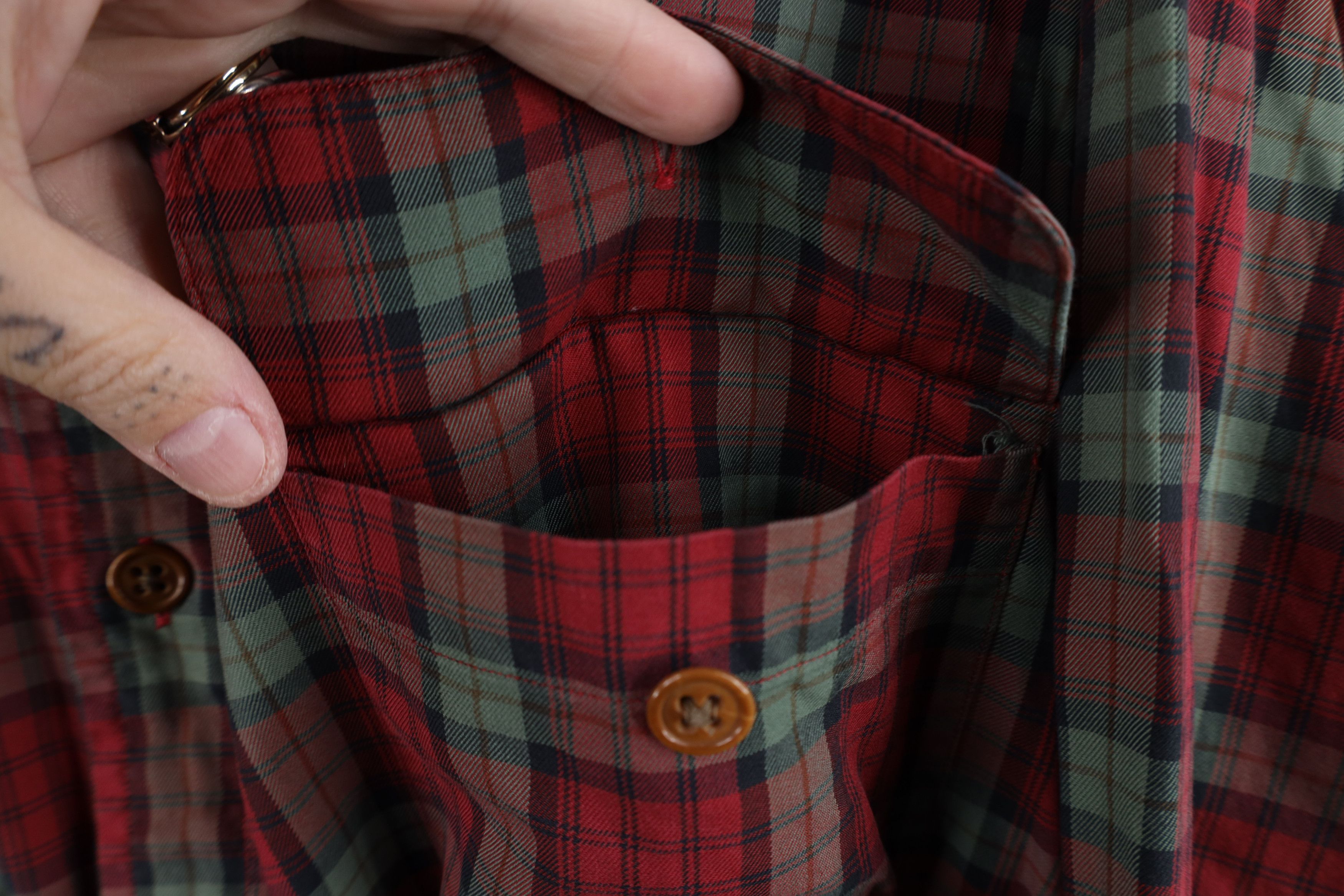 Ralph Lauren Vintage 90s Ralph Lauren Pocket Collared Button Shirt Plaid Size US XL / EU 56 / 4 - 6 Thumbnail