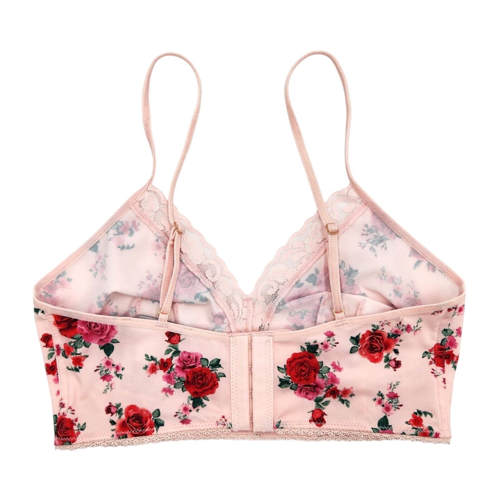 The Unbranded Brand INC Int Concepts Women Pink Floral Lace-Trim Bralette Size M Size ONE SIZE - 3 Thumbnail