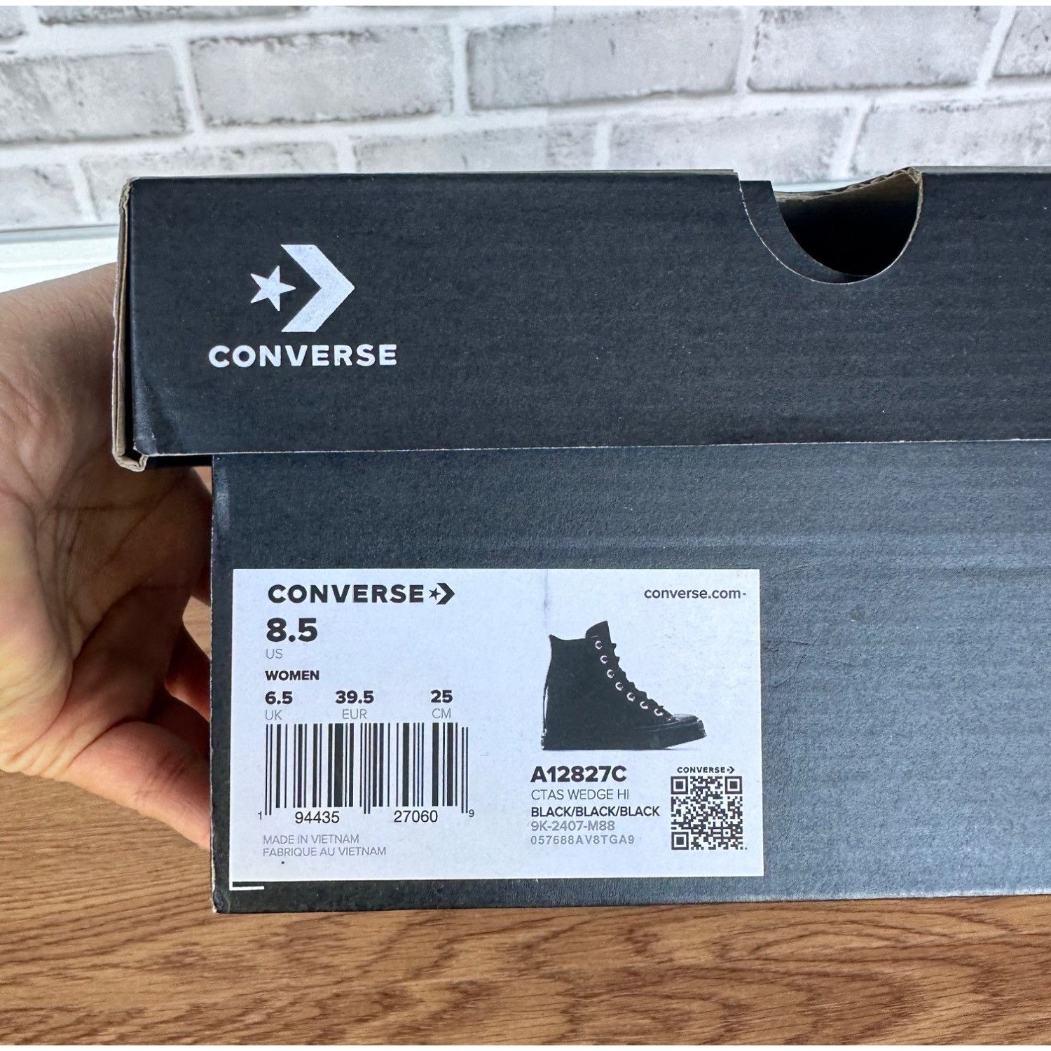 Converse ⭐Converse Chuck Taylor All Star Wedge Platform 8.5 Patent Le Size US 8.5 / IT 38.5 - 7 Thumbnail
