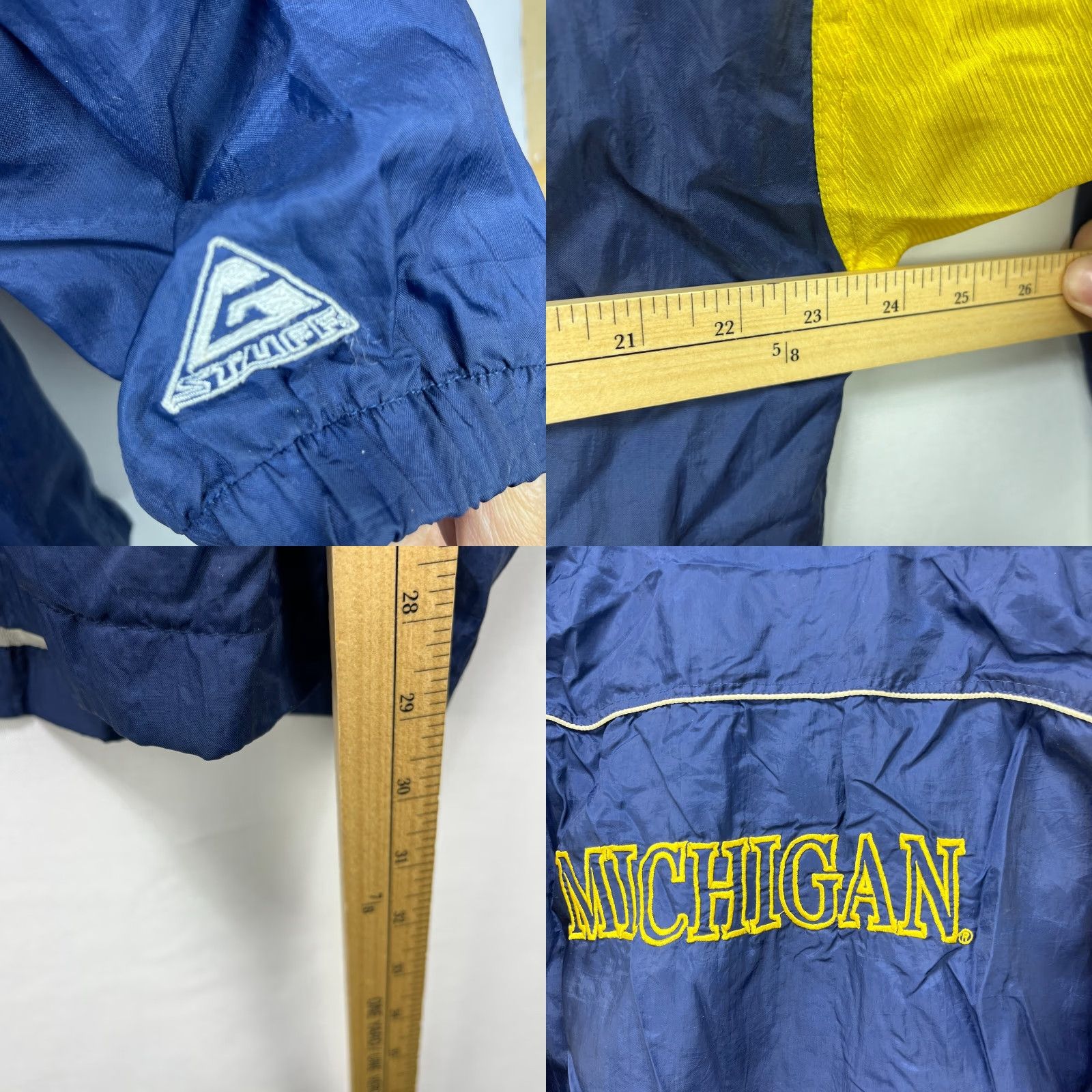 Vintage VINTAGE 90s Michigan Wolverines Windbreaker Jacket Large Men's Blue Windbreaker Jacket L blue Wolverines 90s Mens Size US L / EU 52-54 / 3 - 8 Thumbnail