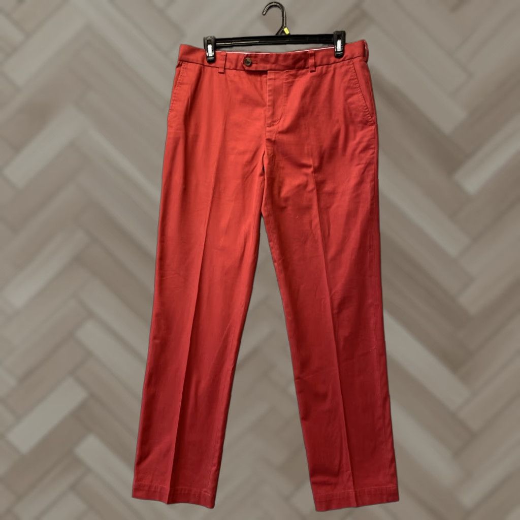 Brooks Brothers Brooks Brothers Pants Mens 36x34 Chino Dress Pants Red Wool Polyester Stretch Slim Straight Front Zipper 34 In Inseam Classic Regular Men Size US 36 / EU 52 - 1 Thumbnail