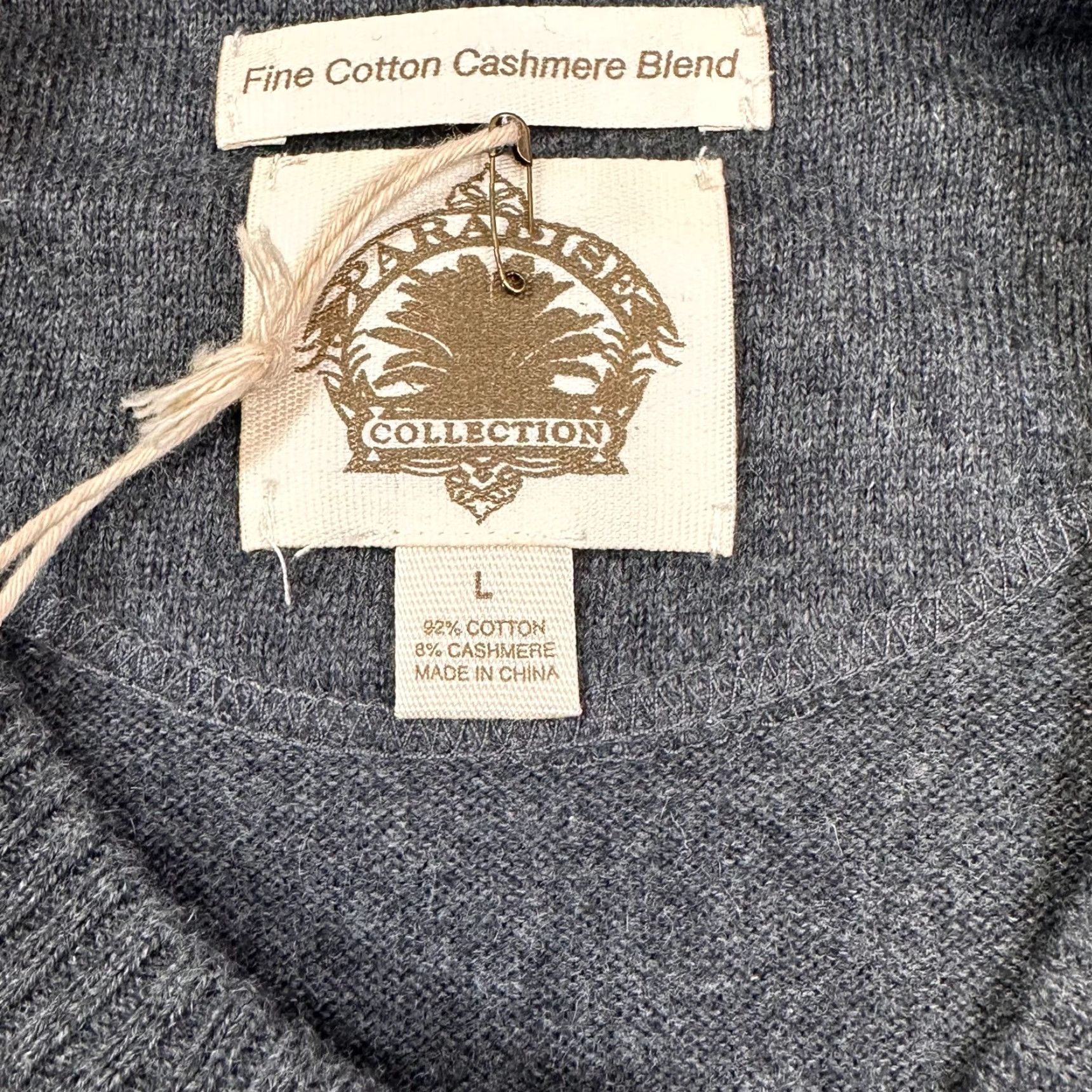 Vintage Paradise Collections Mens Large Long Gray Knit Sweater NWT Cotton Cashmere Paradise Collections Mens Large Long Gray Knit Sweater NWT Size US L / EU 52-54 / 3 - 4 Thumbnail