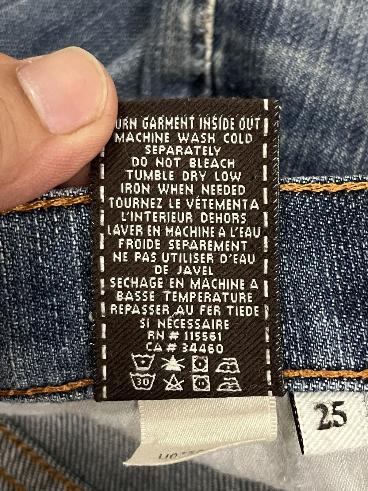 7 For All Mankind Vintage Japanese Brand Blue Washed Distressed Flare Jeans Size US 29 - 8 Thumbnail
