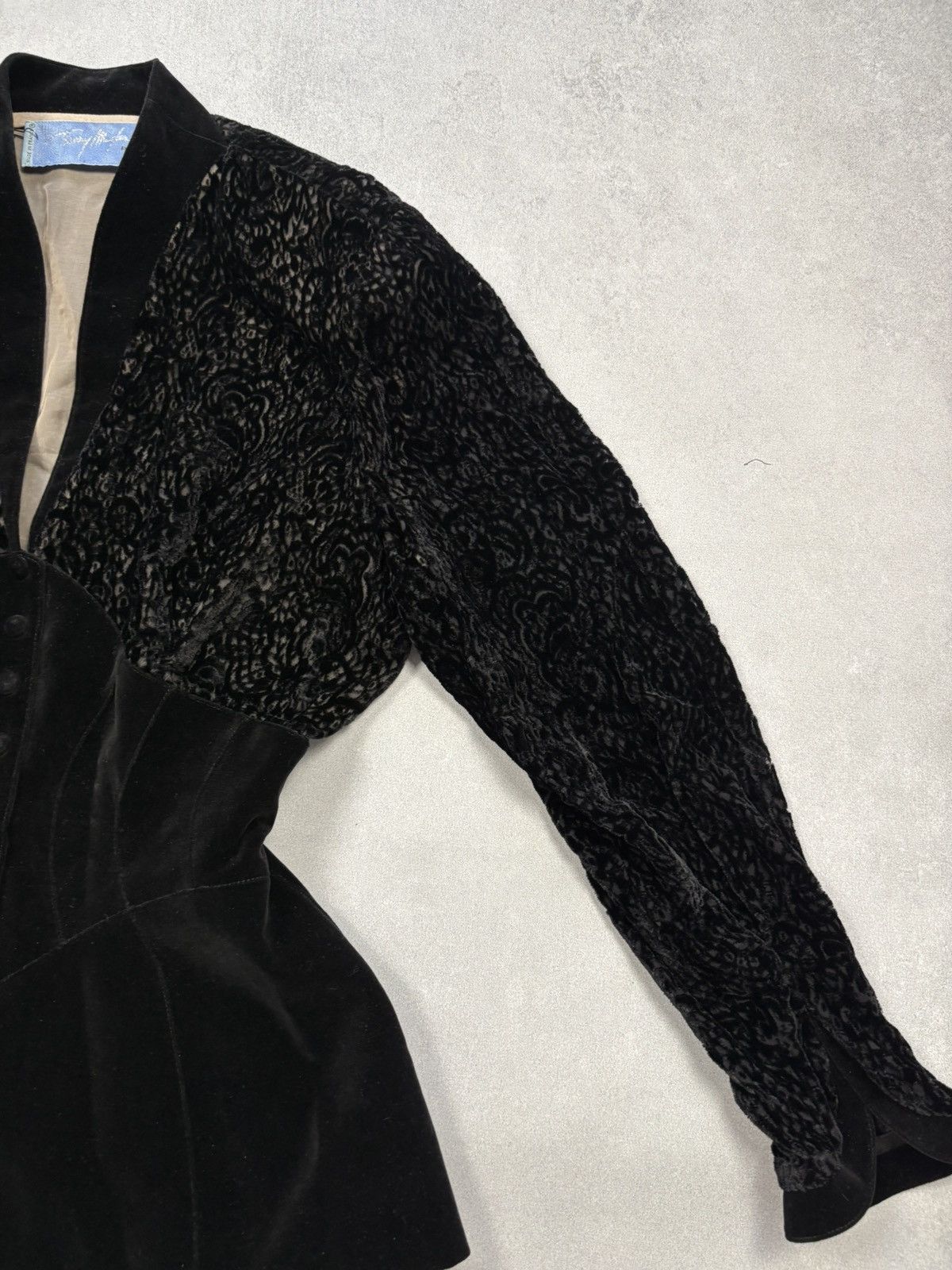 Thierry Mugler Thierry Mugler 1989 Vintage Black Velvet Suit Skirt Set Size M / US 6-8 / IT 42-44 - 3 Thumbnail