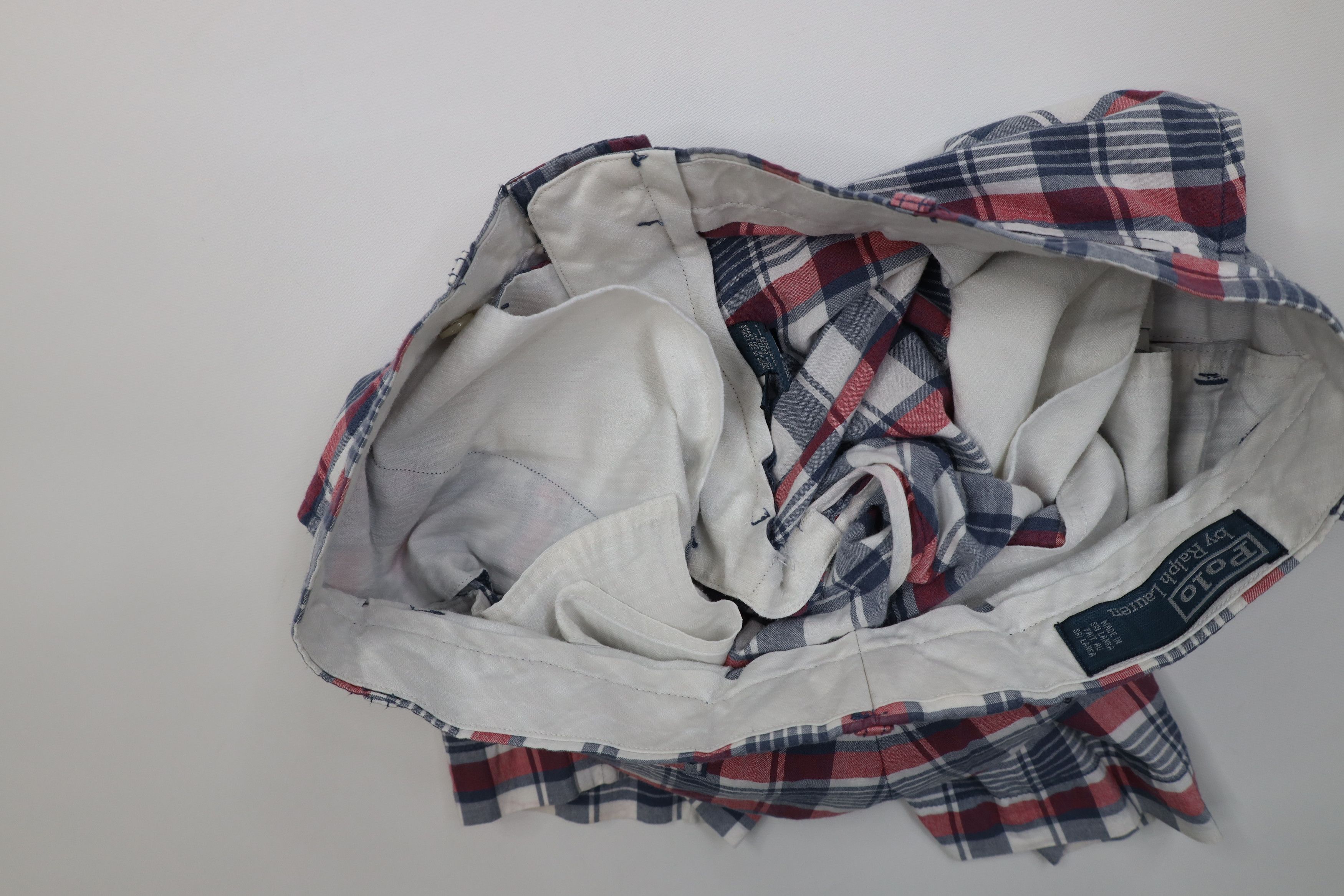 Ralph Lauren Vintage 90s Ralph Lauren Plaid Golf Chino Shorts Cotton Size US 32 / EU 48 - 8 Thumbnail