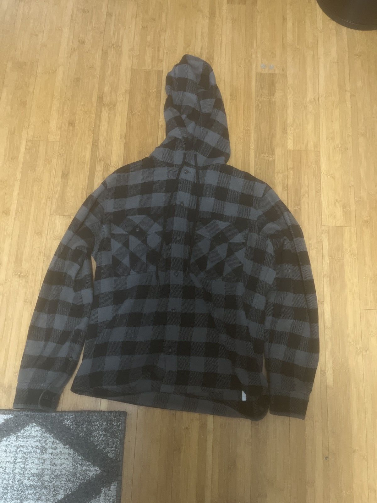 Other Gray Off white flannel hoodie Size US L / EU 52-54 / 3 - 1 Thumbnail