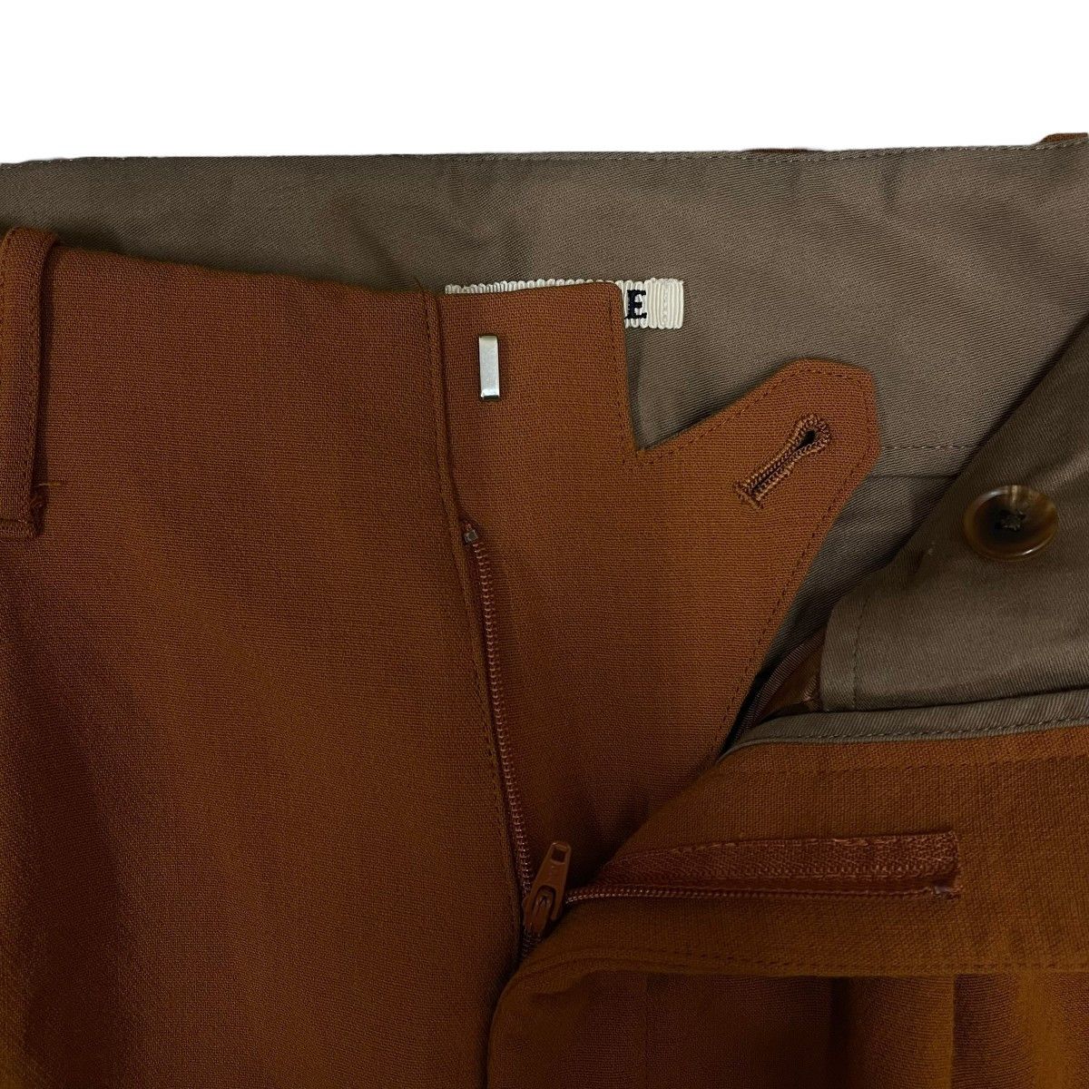 Auralee AURALEE Plain Wool Slacks Pants Brown 3 Size US 29 - 4 Thumbnail