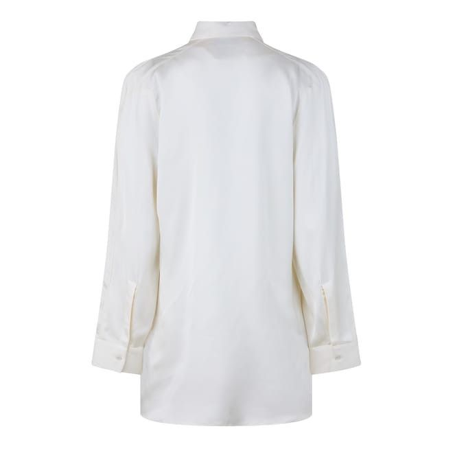Bottega Veneta Bottega Veneta Regular Fit Long Sleeve Shirt in White Size S / US 4 / IT 40 - 2 Thumbnail