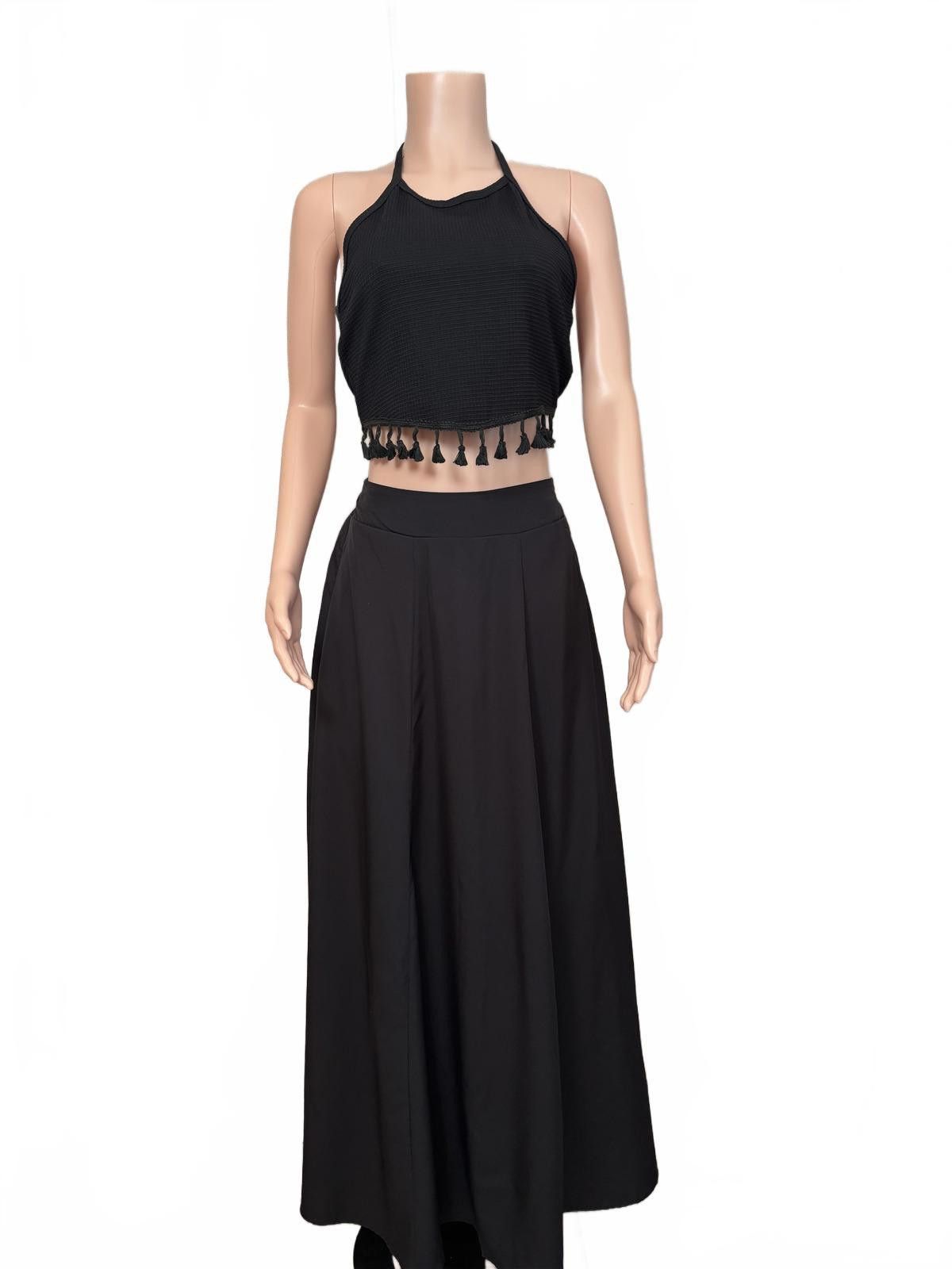 Shein Black Tassel Trim Fringe Boho Festival Summer Festival Top L Size L / US 10 / IT 46 - 4 Thumbnail