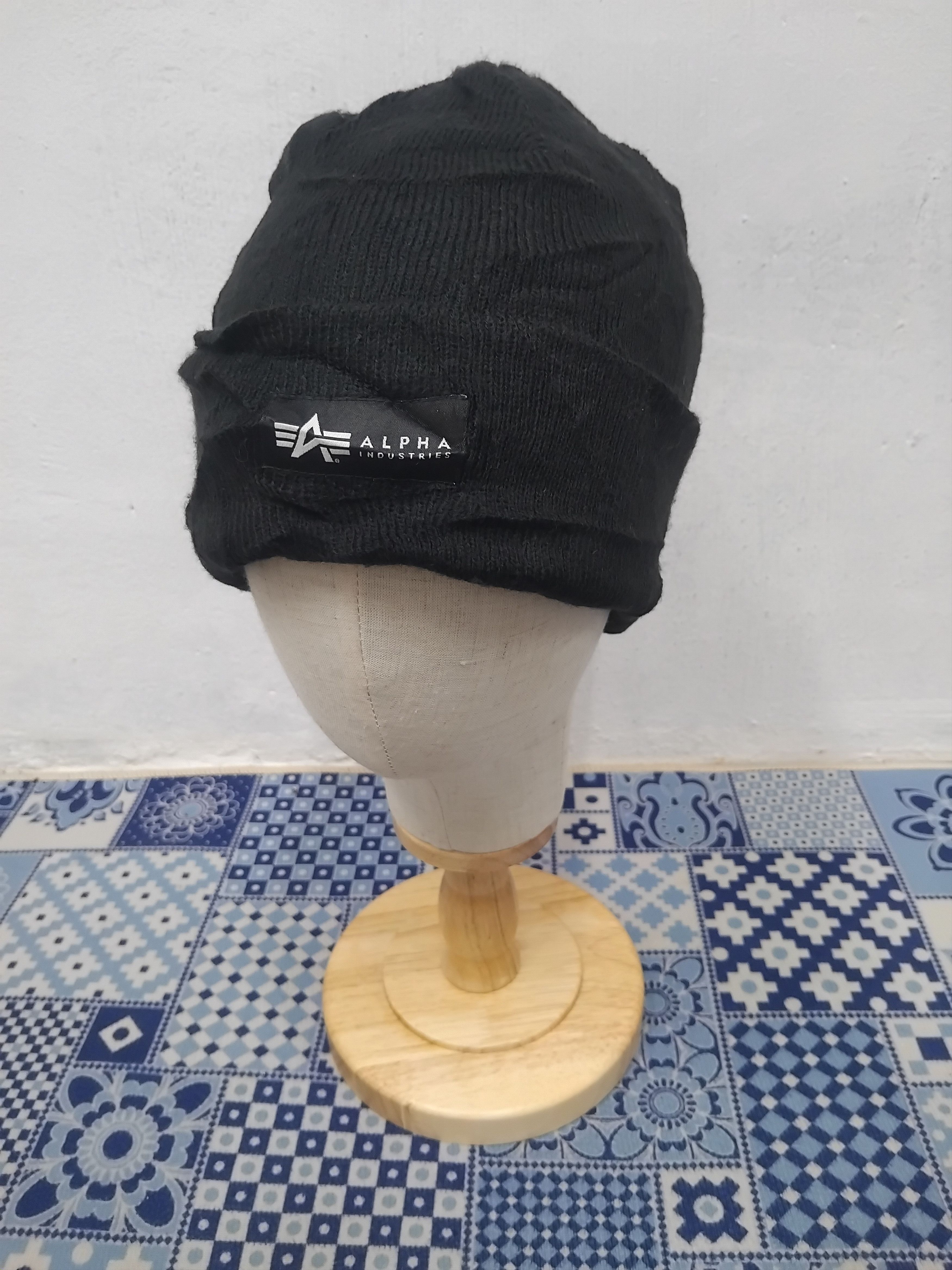 Alpha Industries 💥Alpha industries black Beanie Size ONE SIZE - 1 Thumbnail