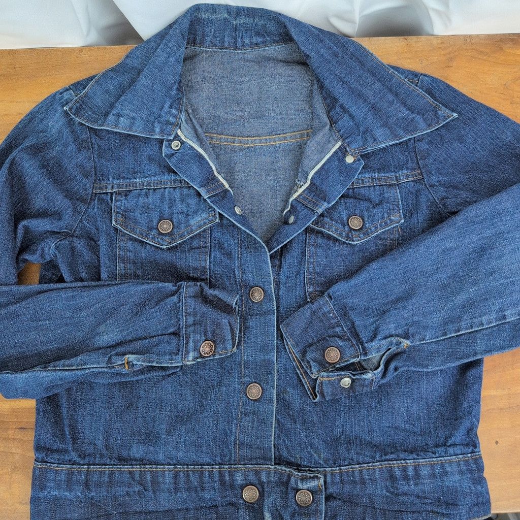 Vintage Ladies' Vintage Selvedge Denim Snap Button Jacket Size S / US 4 / IT 40 - 7 Thumbnail