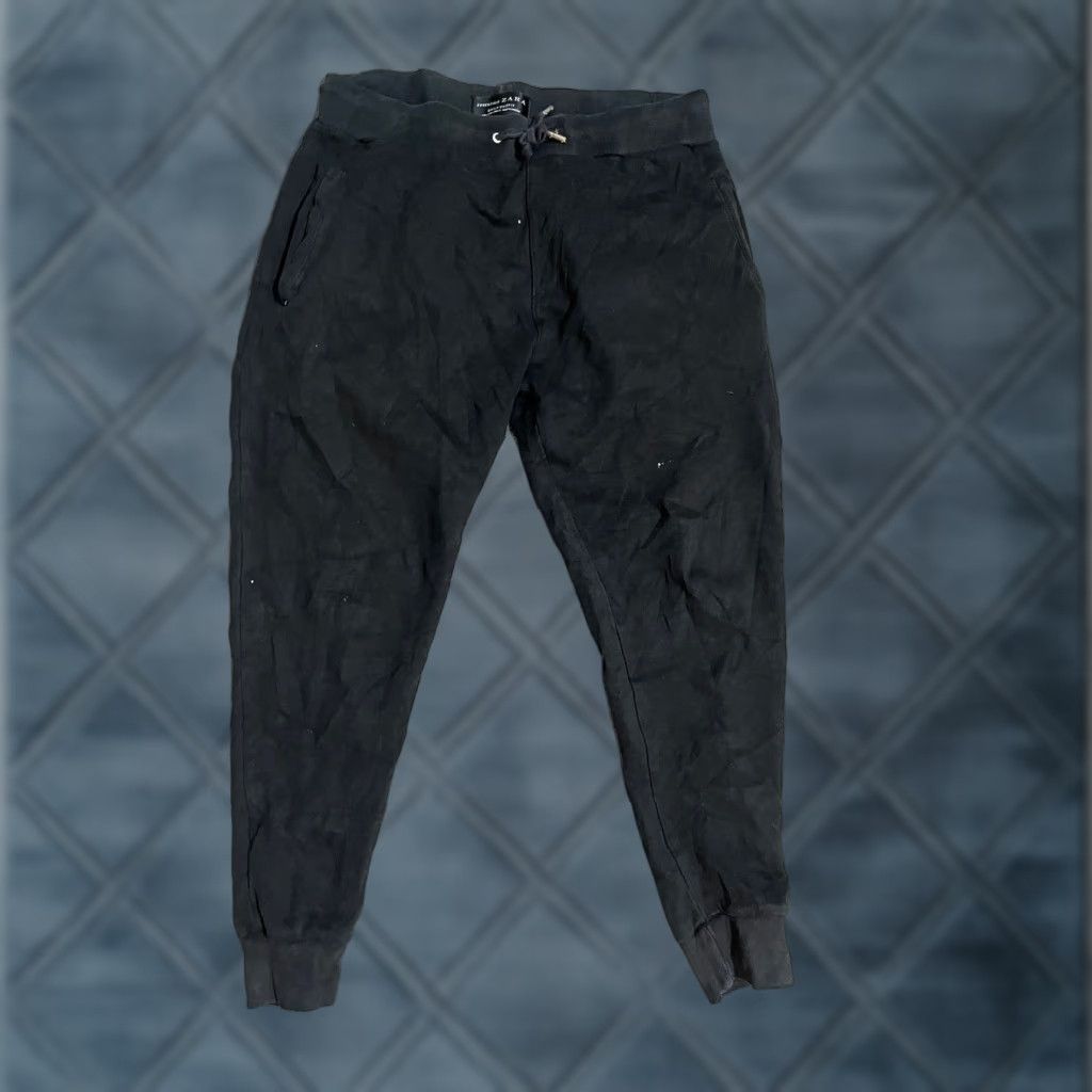 Zara Zara Essentials Daily Outfit Jogger Pants Skinny Black Womens SZ Large Flaw Size 36" / US 14 / IT 50 - 1 Thumbnail