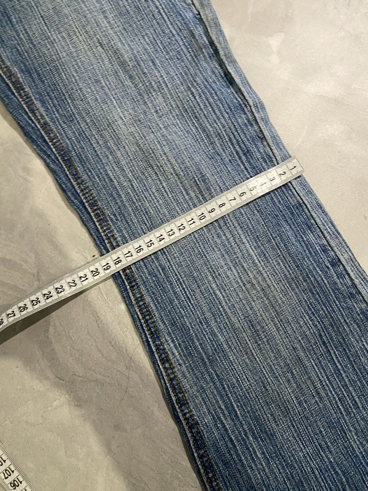 Vintage CRAZY Faded Avant Garde Washed Flared/Hysteric Glamour Style Size US 28 / EU 44 - 14 Thumbnail