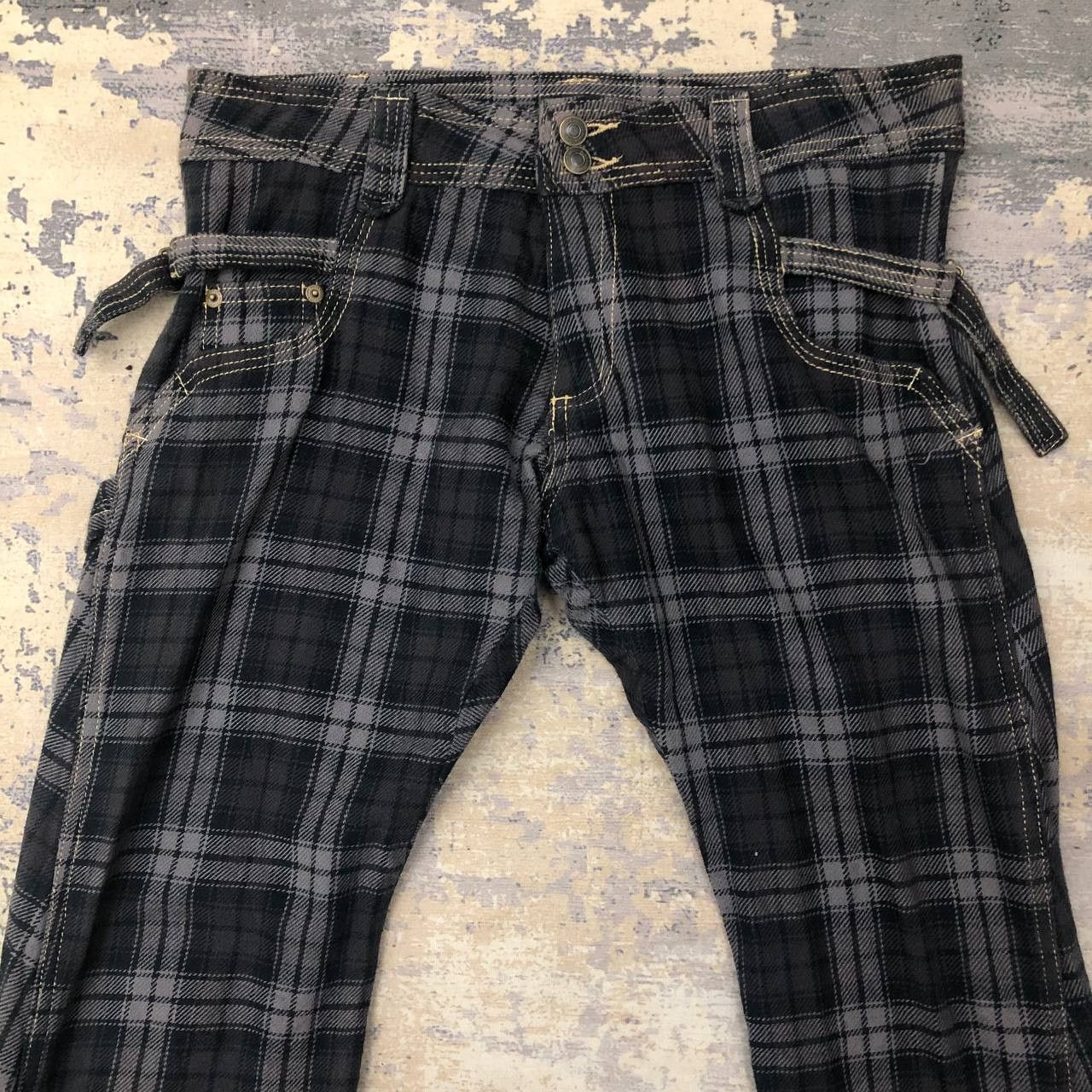 If Six Was Nine × Japanese Brand P822 PUNK TARTAN SKINNY PANTS Size US 32 / EU 48 - 3 Thumbnail
