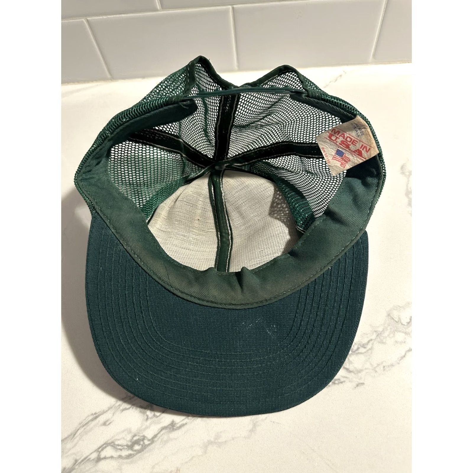 Vintage VINTAGE Interstate Batteries SnapBack Hat Green Mens One Size Distressed Size ONE SIZE - 5 Thumbnail