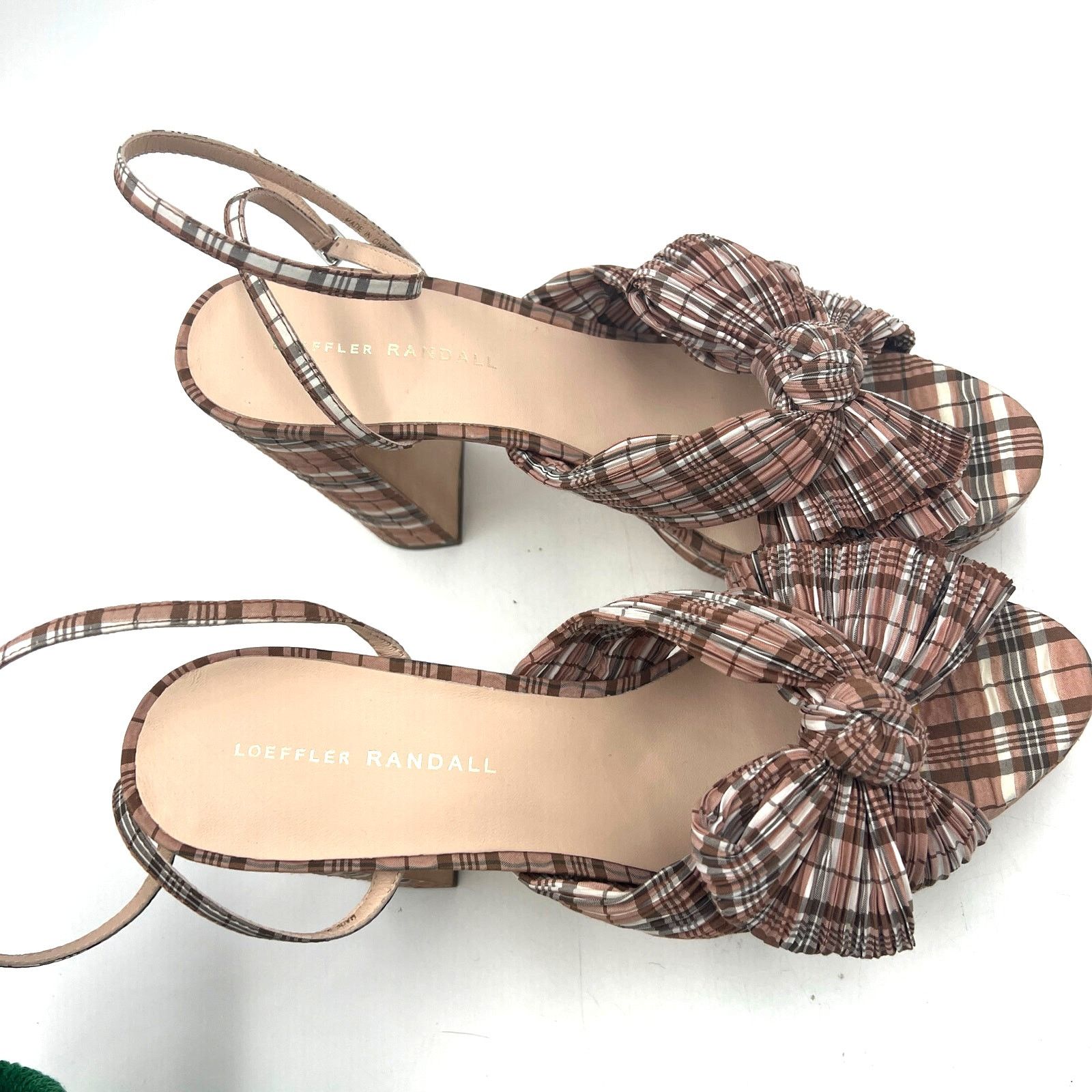 Loeffler Randall Loeffler Randall Natalia Plaid Platform Bow Heels Size US 9.5 / IT 39.5 - 5 Thumbnail