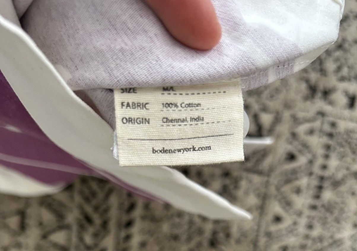 Bode BODE Inverse Acorn Short Sleeve Shirt - Purple/White Size US L / EU 52-54 / 3 - 5 Thumbnail
