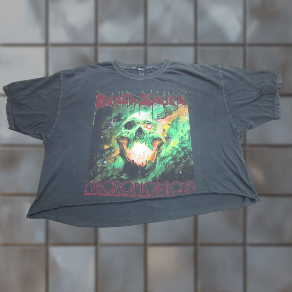 Vintage Death Saves Shirt Mens 3XL Black Necronomicus Skull Graphic Horror Fantasy Tee Size US XXL / EU 58 / 5 - 1 Thumbnail